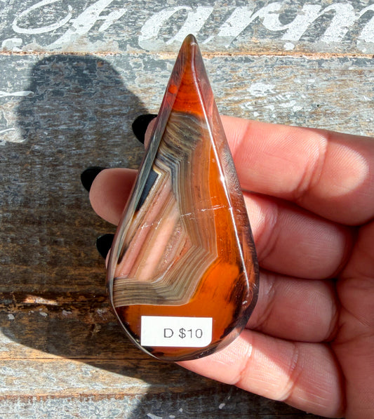 Gorgeous Banded Carnelian Flame | Opt D