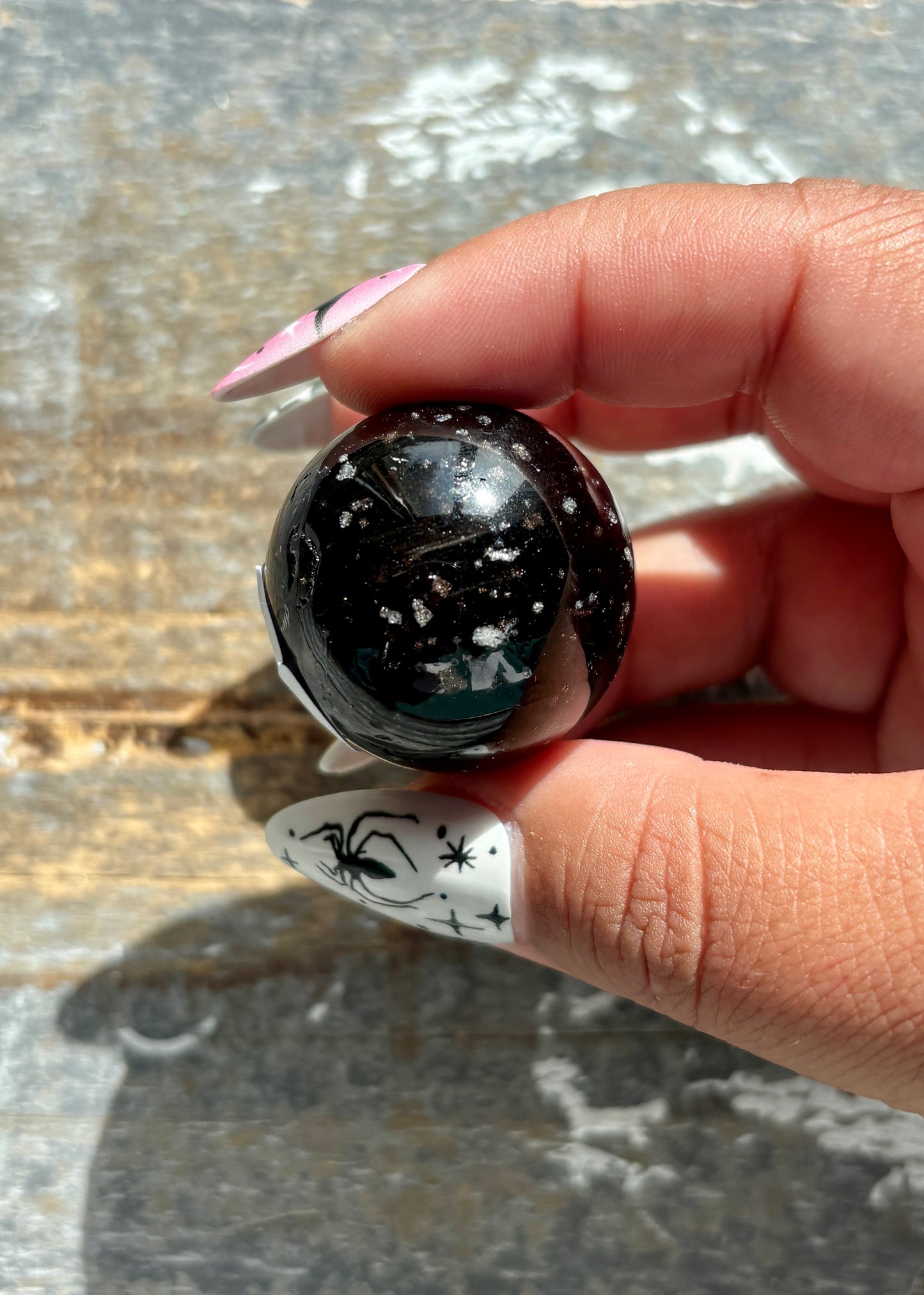 Gorgeous Galaxy Obsidian Mini Sphere from Mexico | K