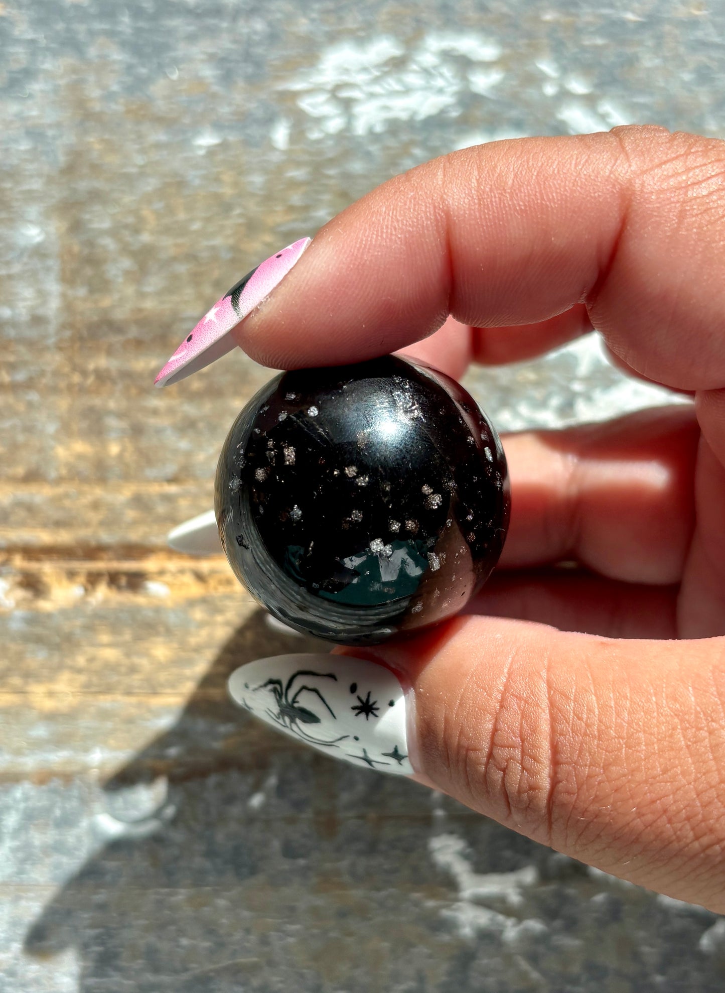 Gorgeous Galaxy Obsidian Mini Sphere from Mexico | K