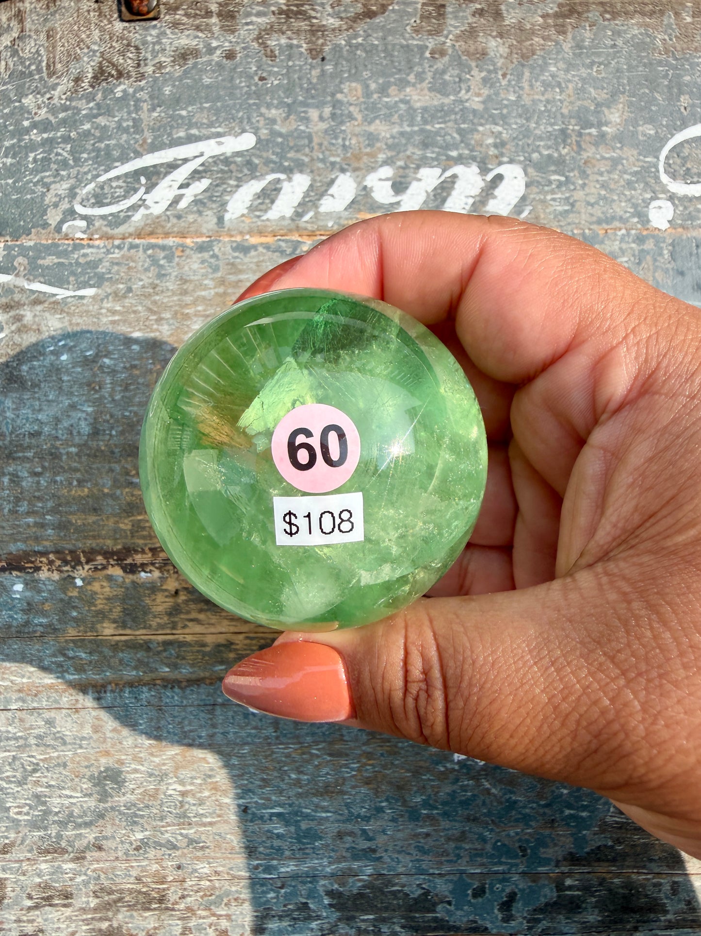 Gorgeous Lime Green Fluorite Sphere | Opt 60