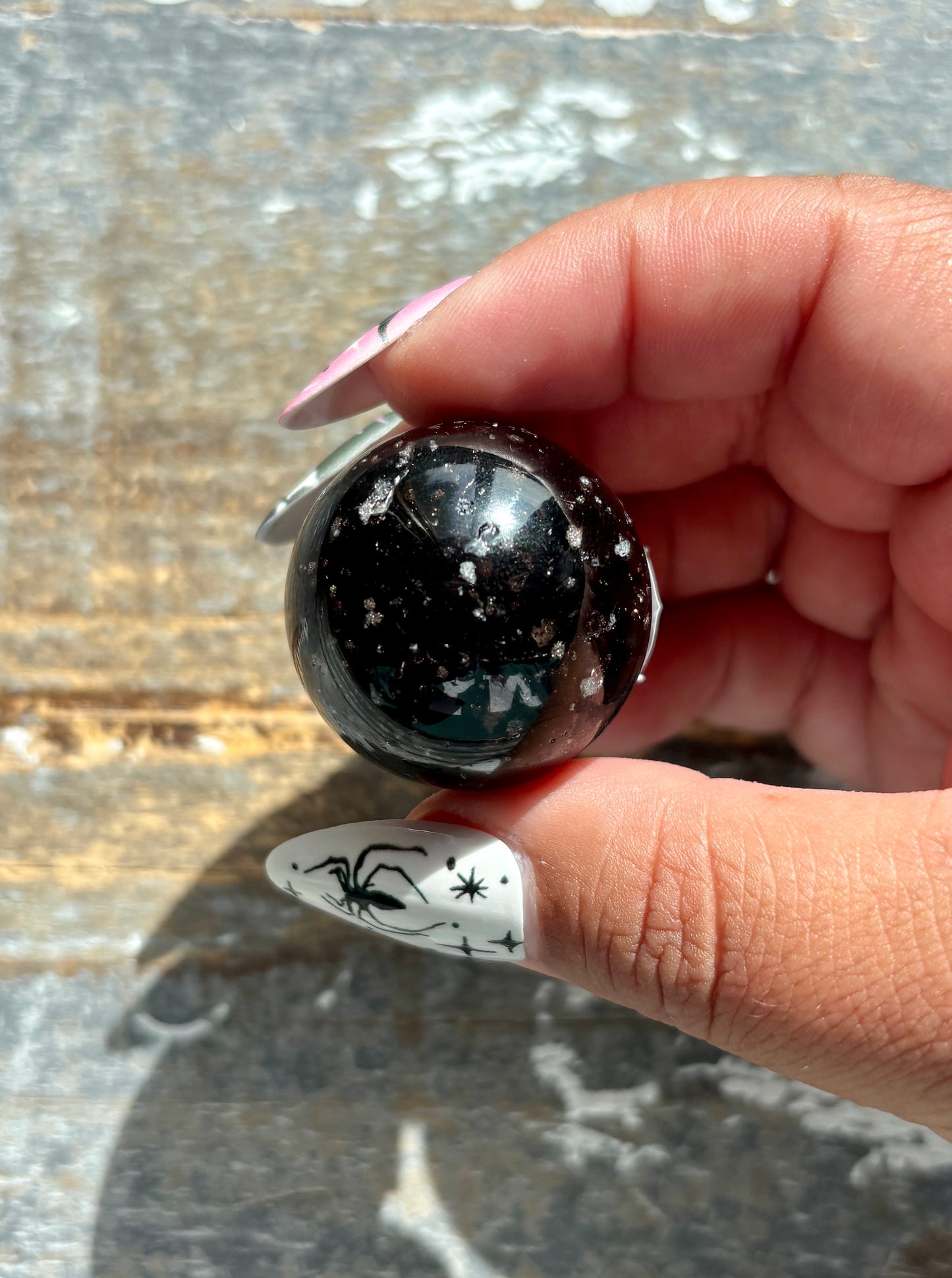 Gorgeous Galaxy Obsidian Mini Sphere from Mexico | K