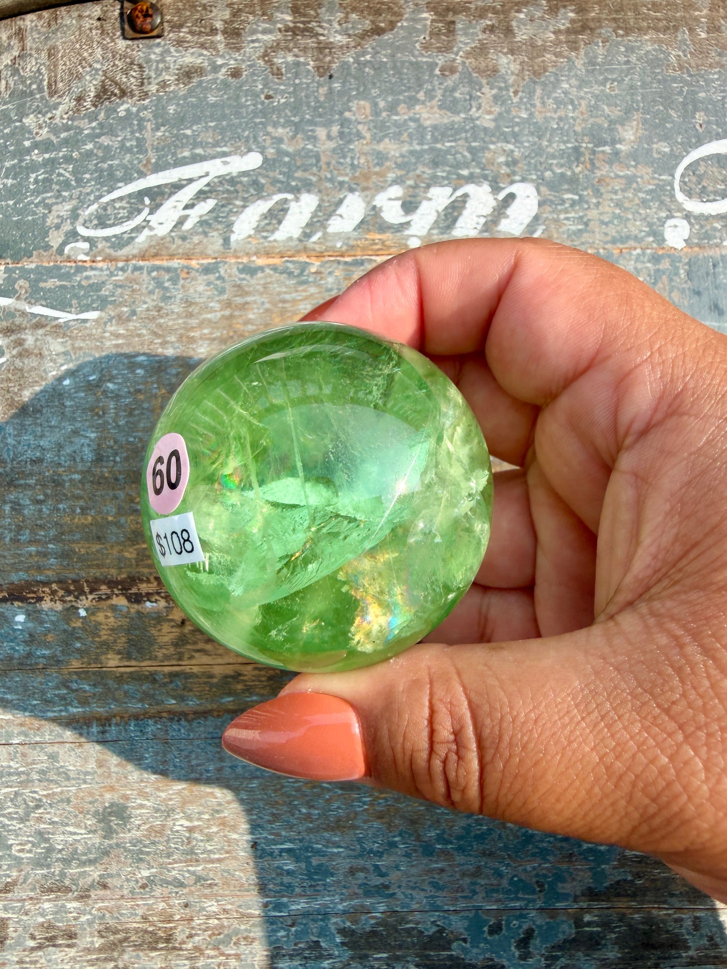 Gorgeous Lime Green Fluorite Sphere | Opt 60