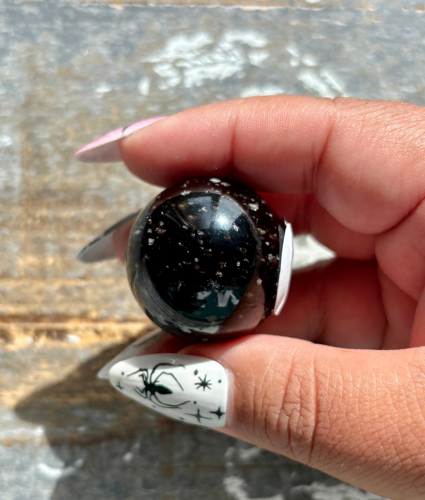 Gorgeous Galaxy Obsidian Mini Sphere from Mexico | K