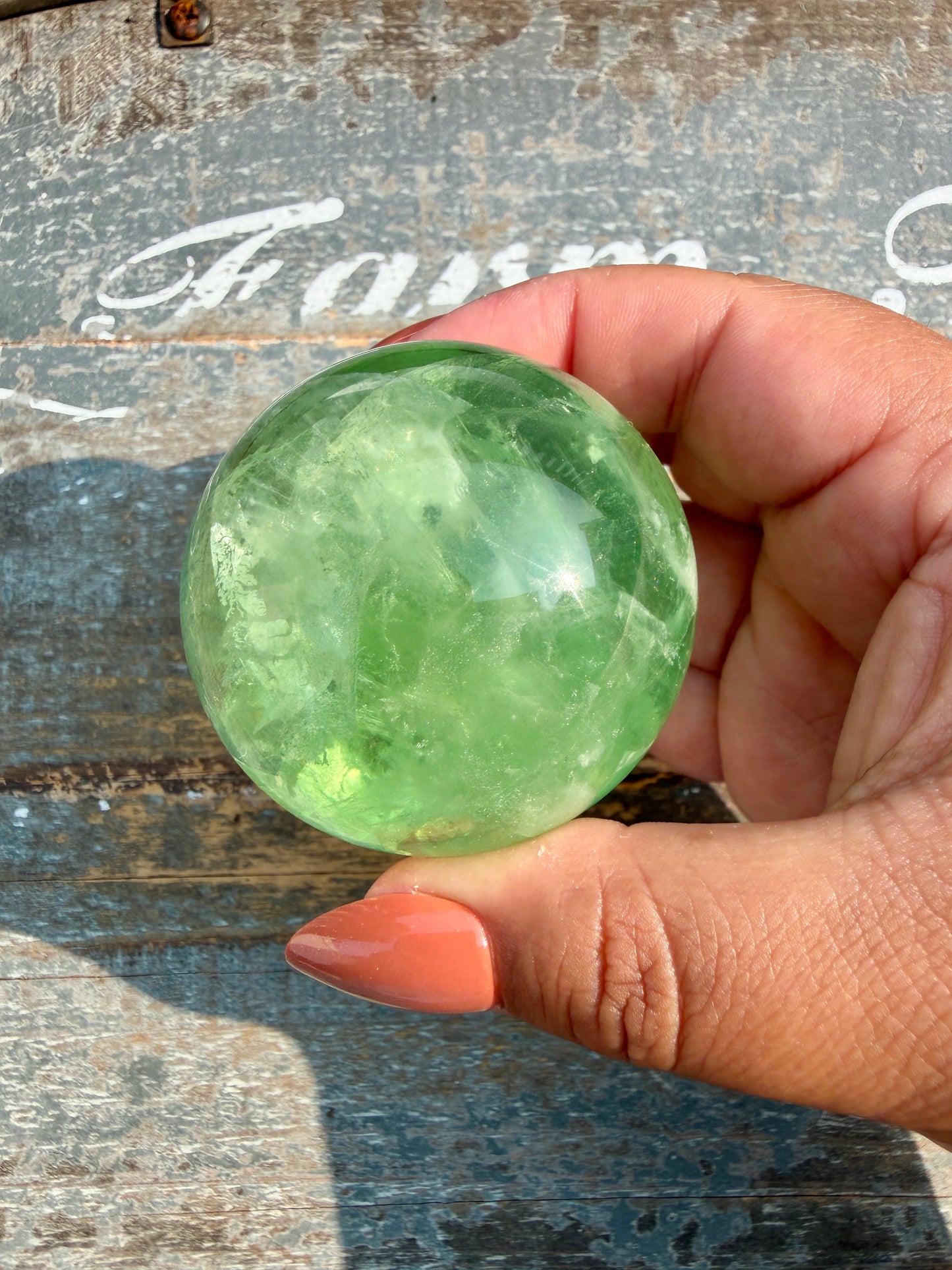 Gorgeous Lime Green Fluorite Sphere | Opt 60