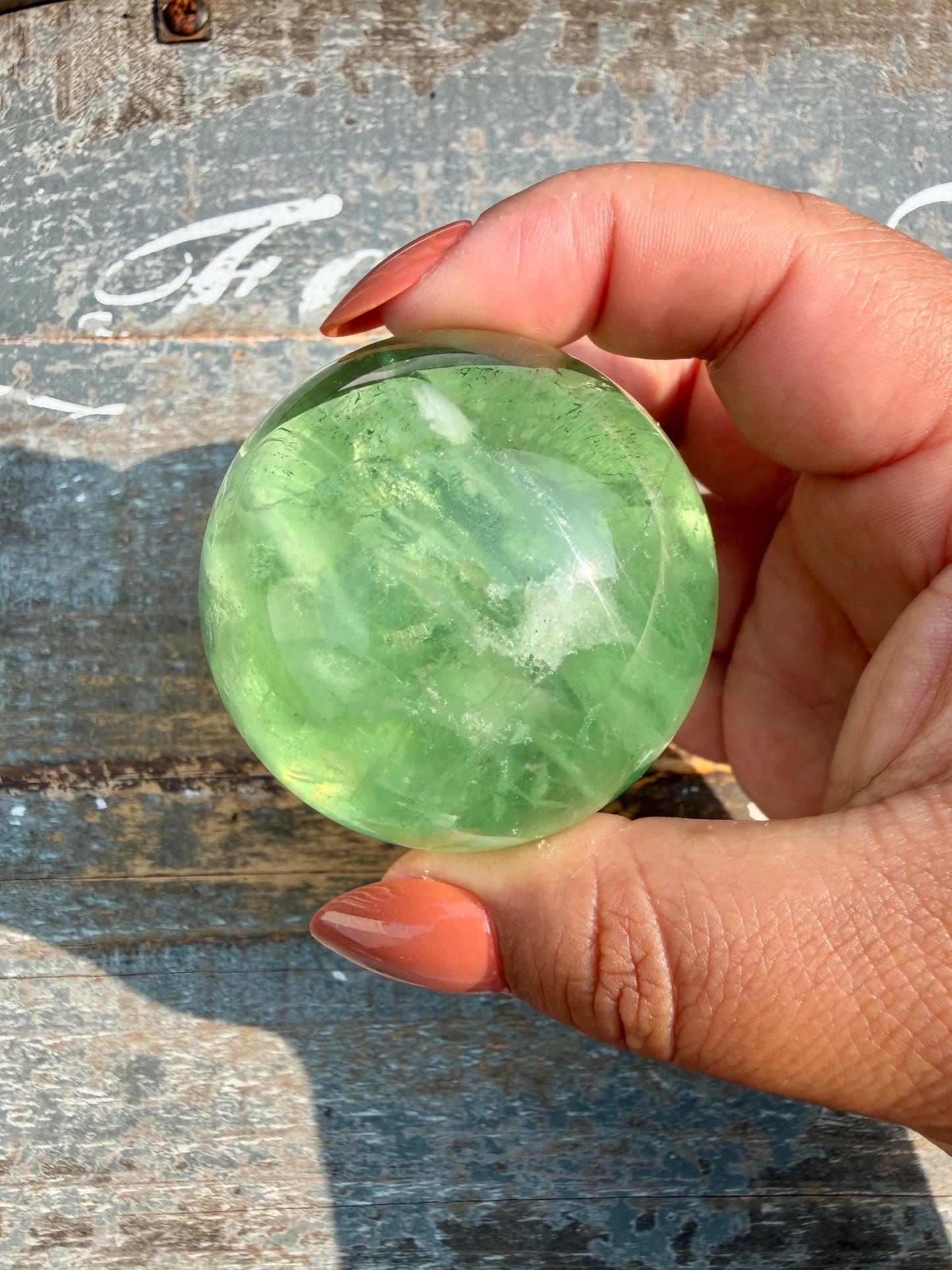 Gorgeous Lime Green Fluorite Sphere | Opt 60