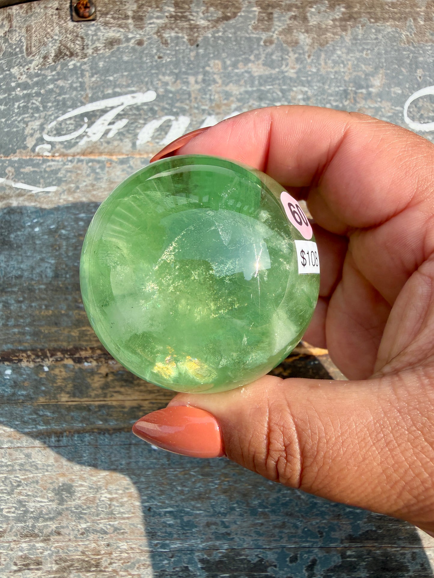 Gorgeous Lime Green Fluorite Sphere | Opt 60