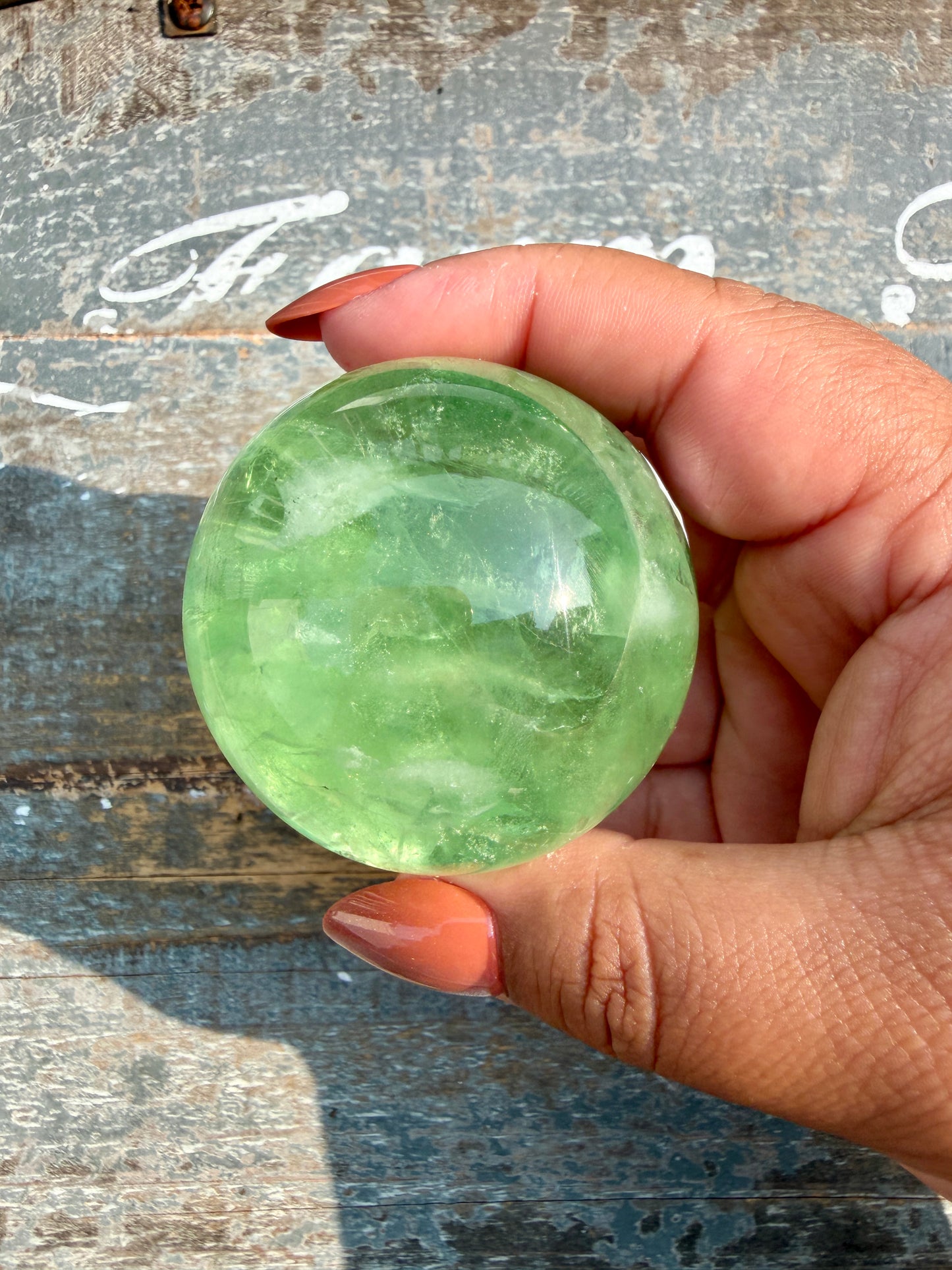 Gorgeous Lime Green Fluorite Sphere | Opt 60