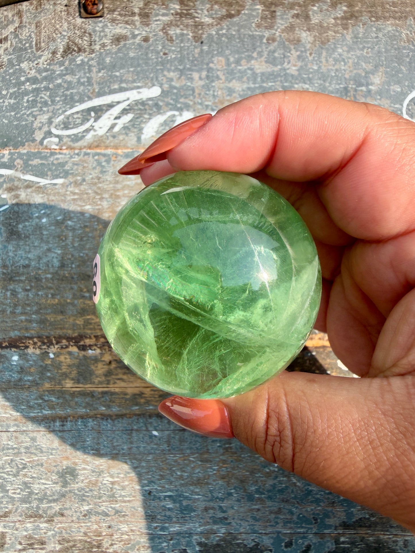 Gorgeous Lime Green Fluorite Sphere | Opt 60
