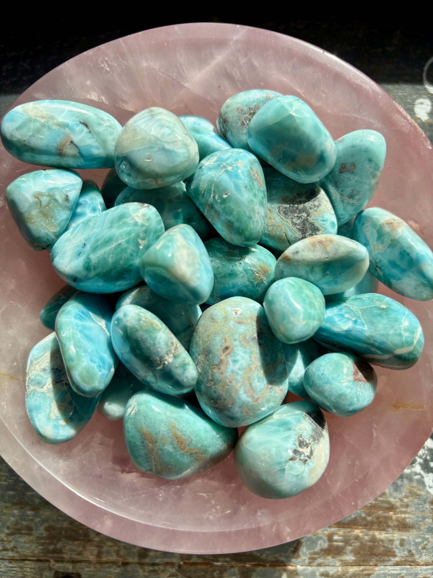 One (1) Gorgeous Authentic Larimar Tumble from the Dominican Republic