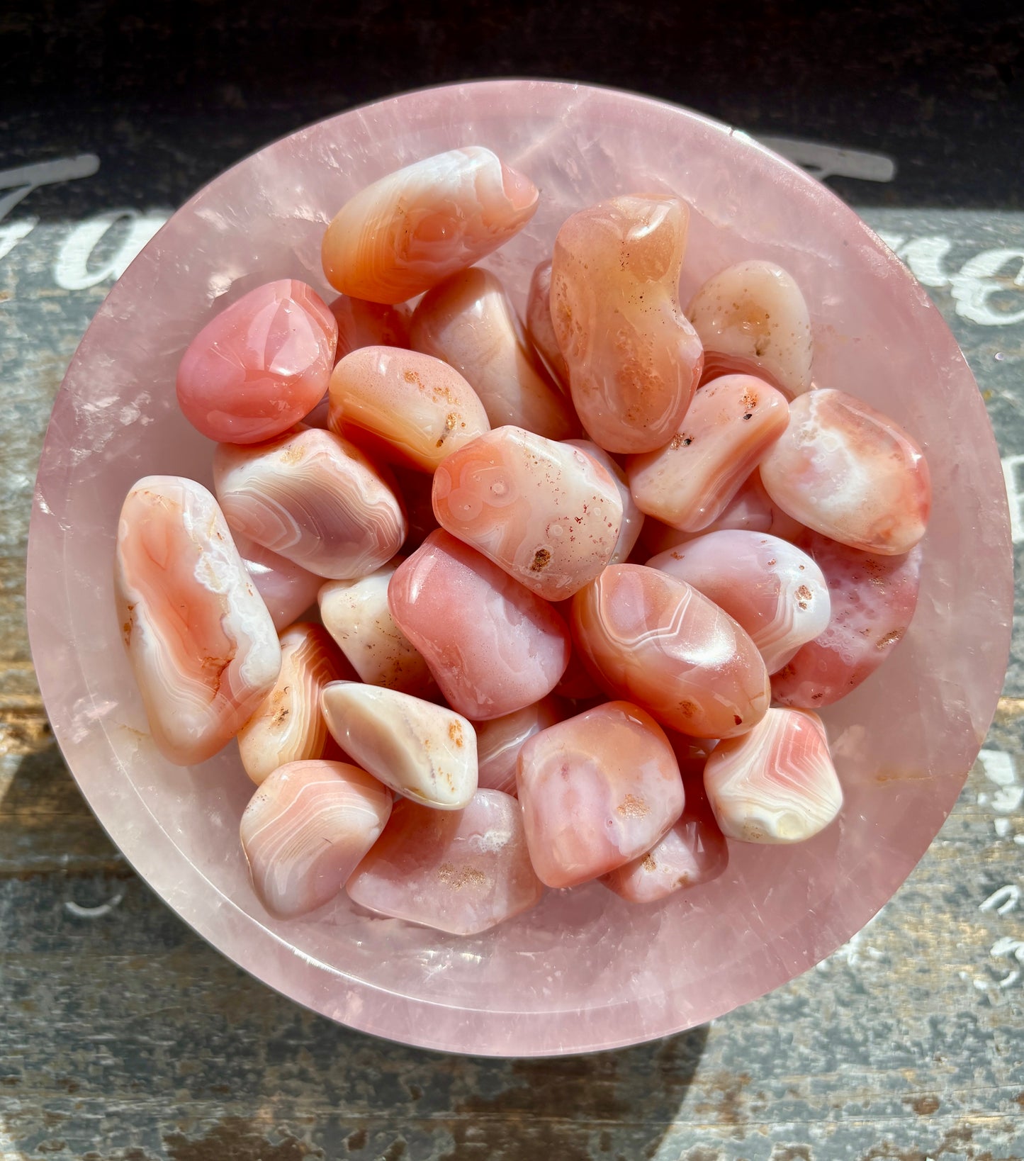 One (1) Gorgeous Botswana Apricot Agate Tumble from Africa