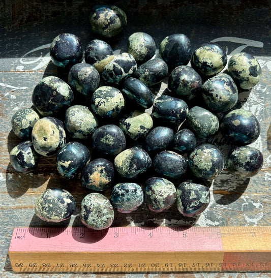 One (1) Gorgeous Metallic Blue Covellite Tumble from Peru