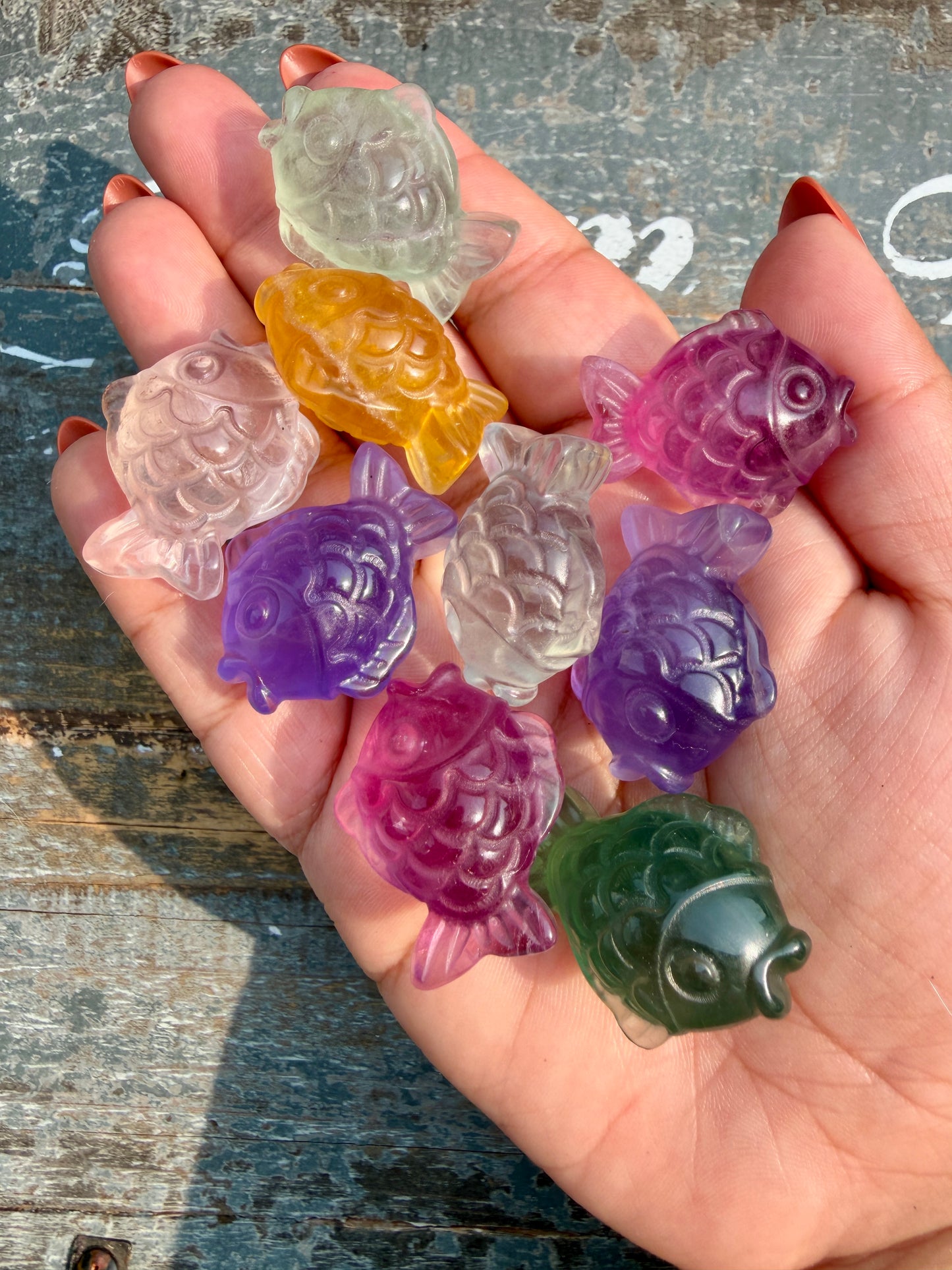 One (1) Rainbow Fluorite Fish | Intuitively Chosen