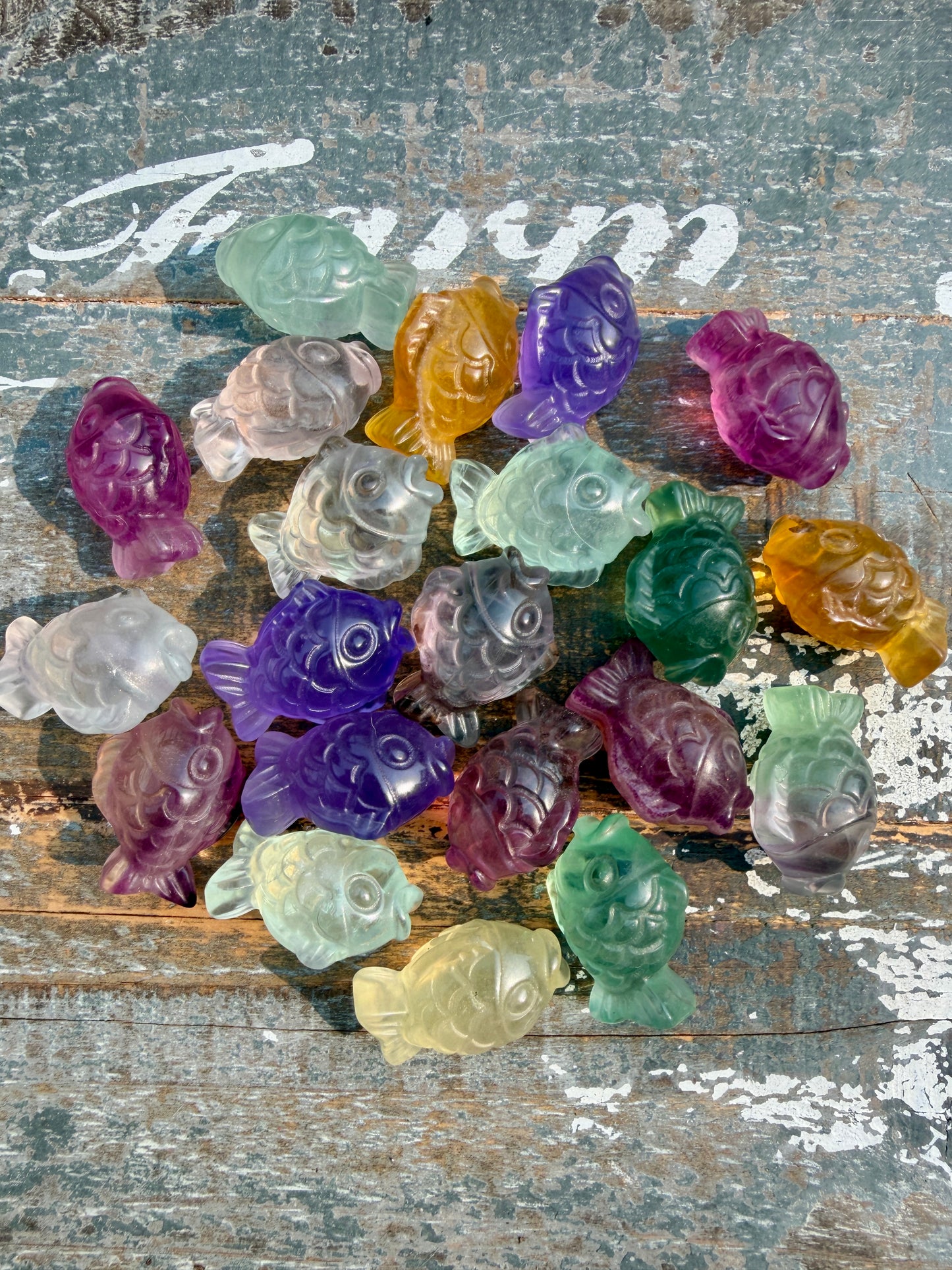 One (1) Rainbow Fluorite Fish | Intuitively Chosen