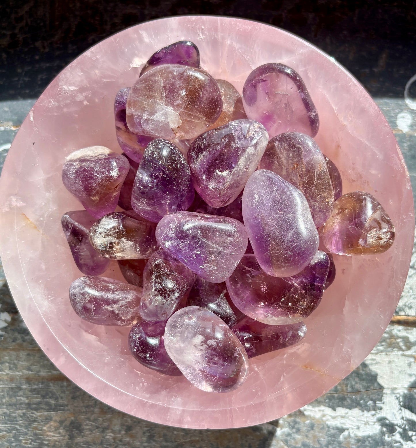 One (1) Gorgeous Ametrine Tumble from Bolivia