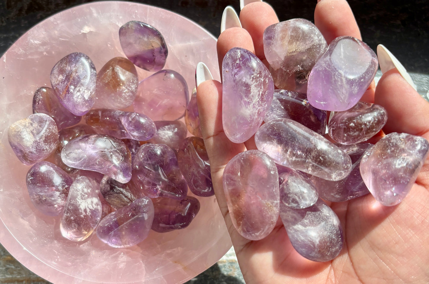 One (1) Gorgeous Ametrine Tumble from Bolivia