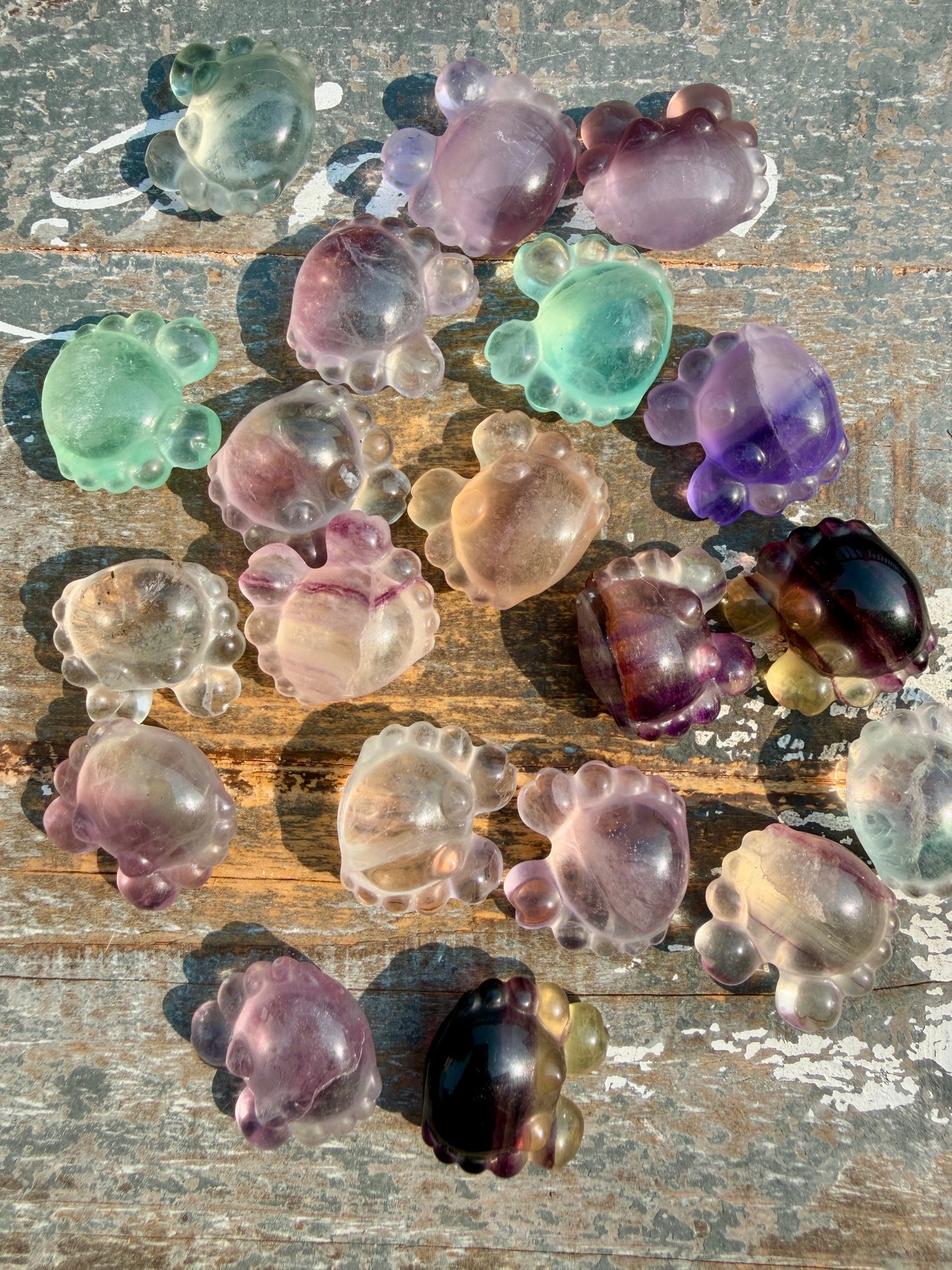 One (1) Rainbow Fluorite Crab | Intuitively Chosen