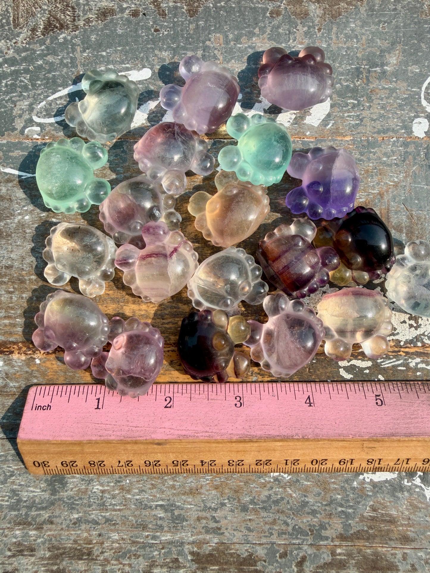 One (1) Rainbow Fluorite Crab | Intuitively Chosen