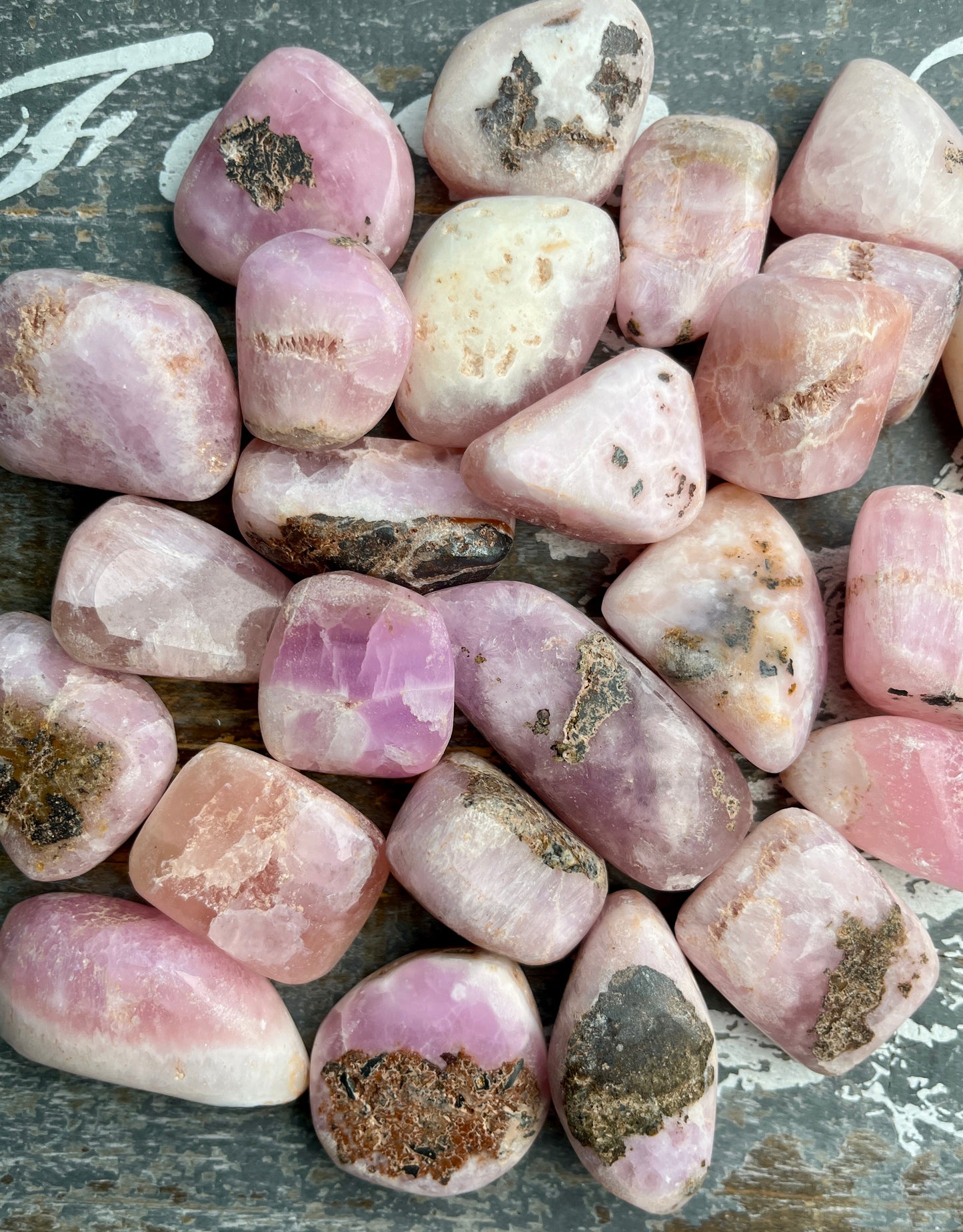 One (1) Gorgeous Pink Aragonite Tumble from Pakistan, Intuitively Chosen