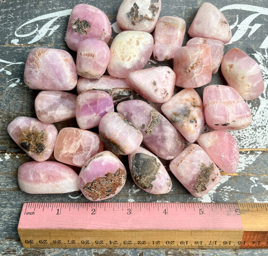 One (1) Gorgeous Pink Aragonite Tumble from Pakistan, Intuitively Chosen