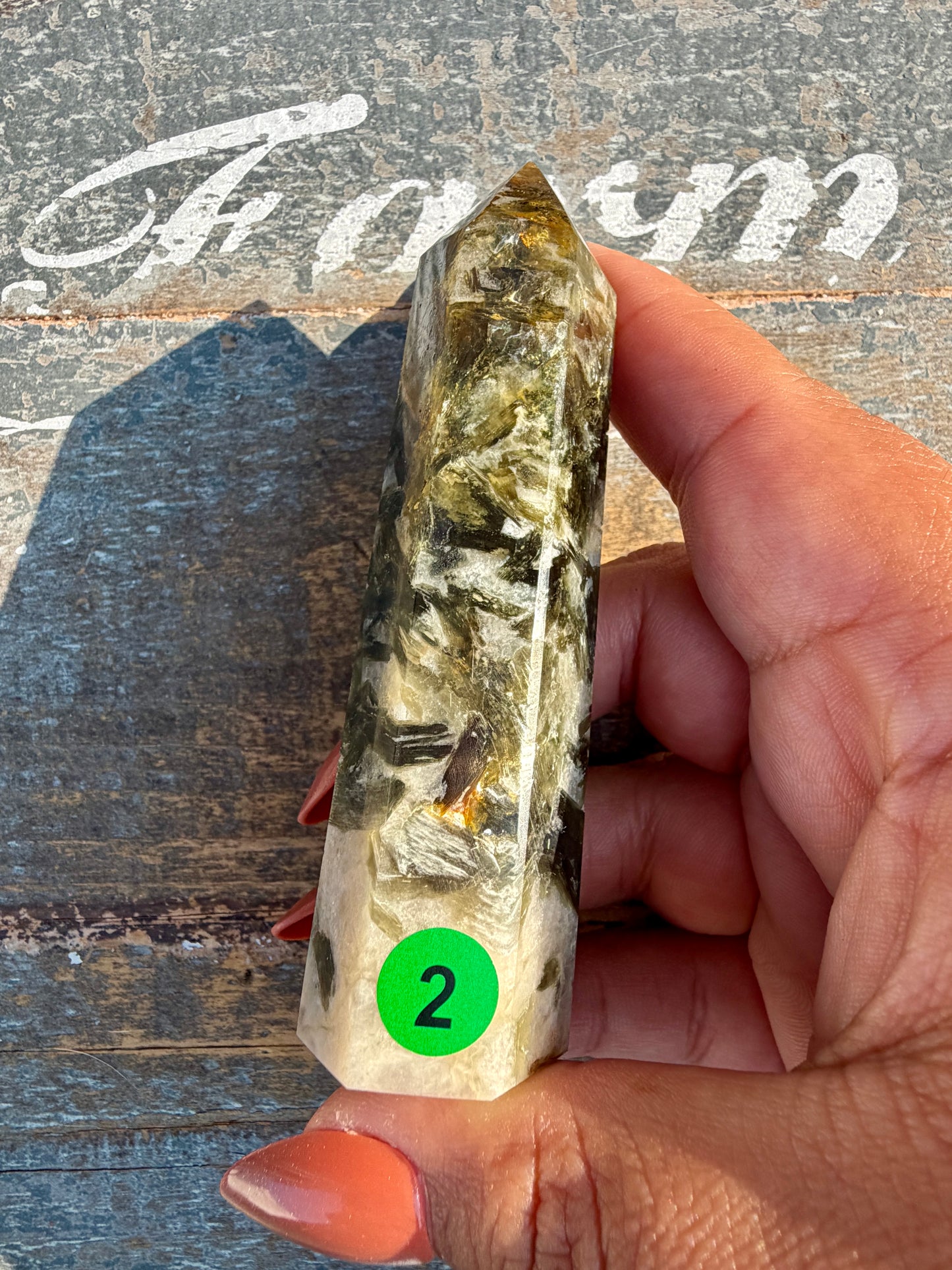 Gorgeous Green Tourmaline & Mica Tower | Opt 2