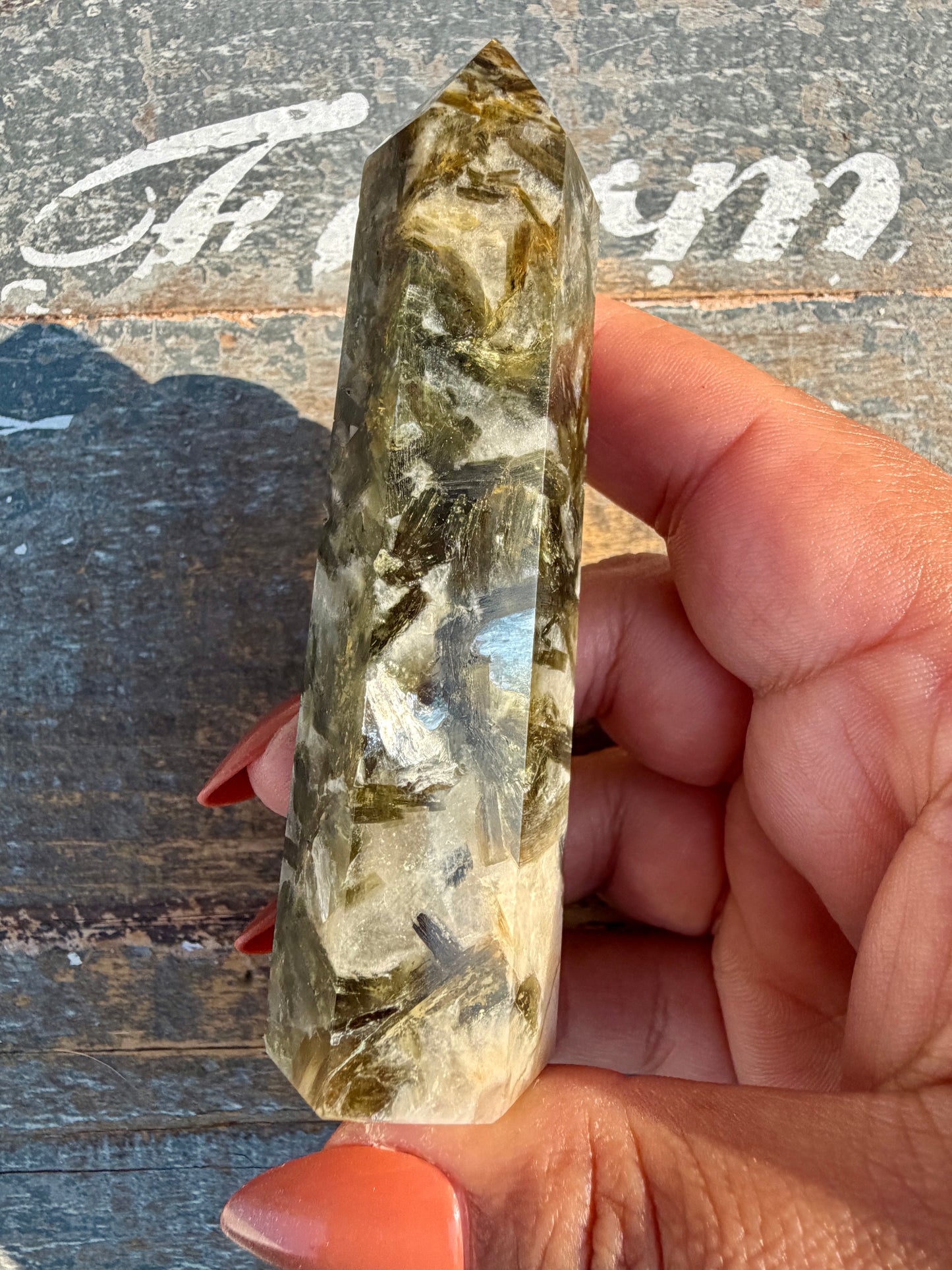 Gorgeous Green Tourmaline & Mica Tower | Opt 2