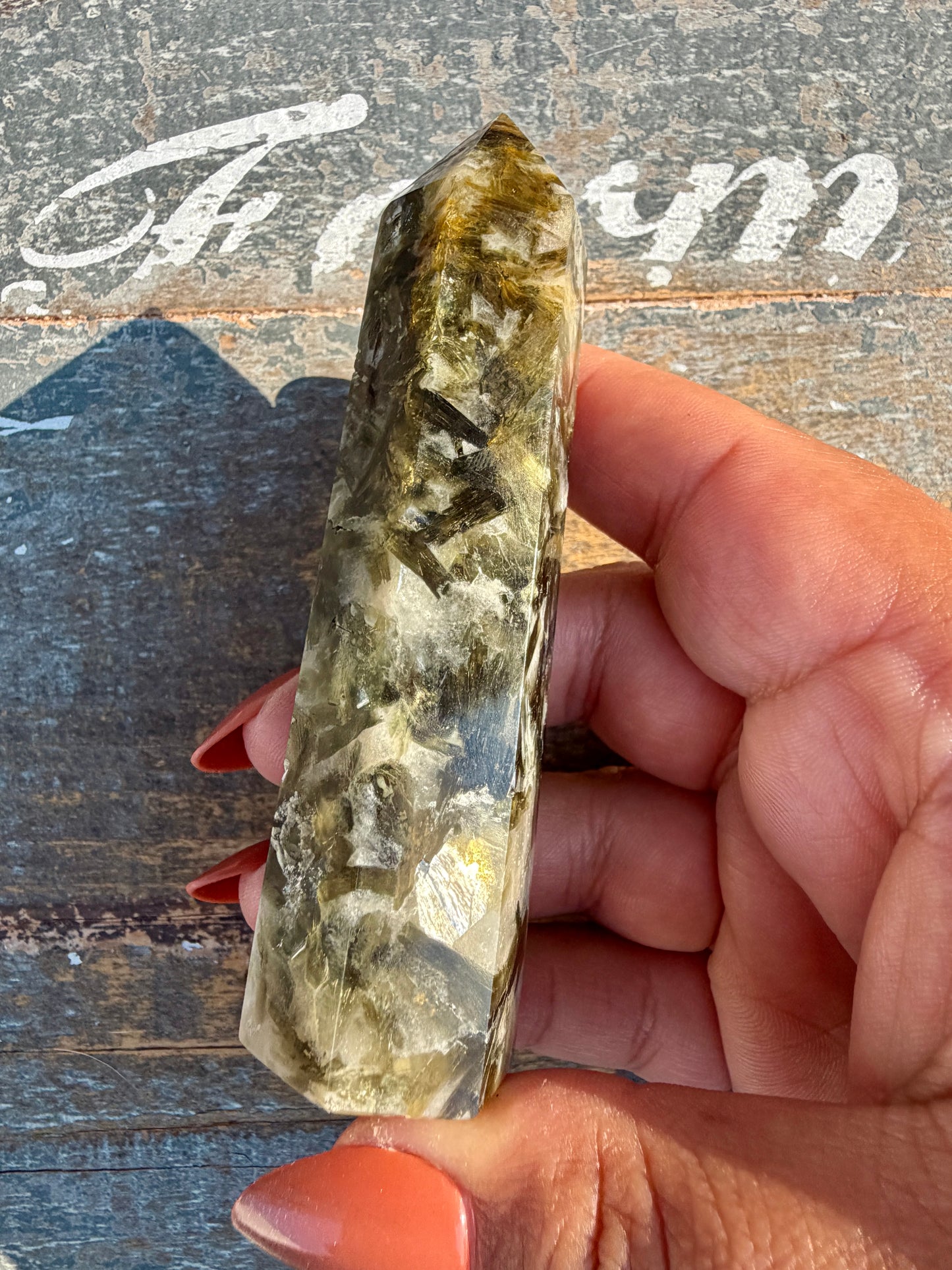 Gorgeous Green Tourmaline & Mica Tower | Opt 2
