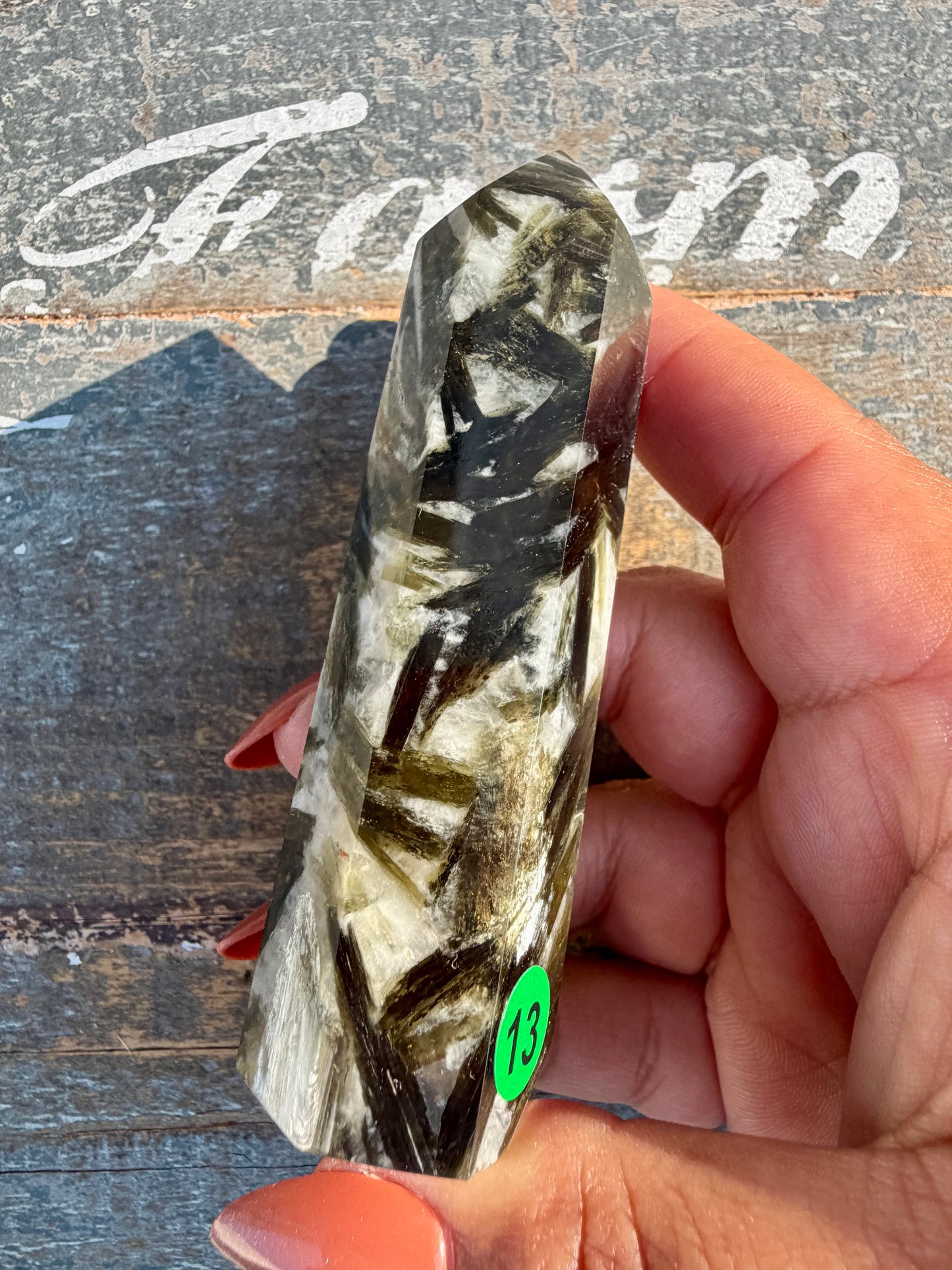 Gorgeous Green Tourmaline & Mica Tower | Opt 13