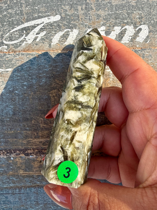 Gorgeous Green Tourmaline & Mica Tower | Opt 3