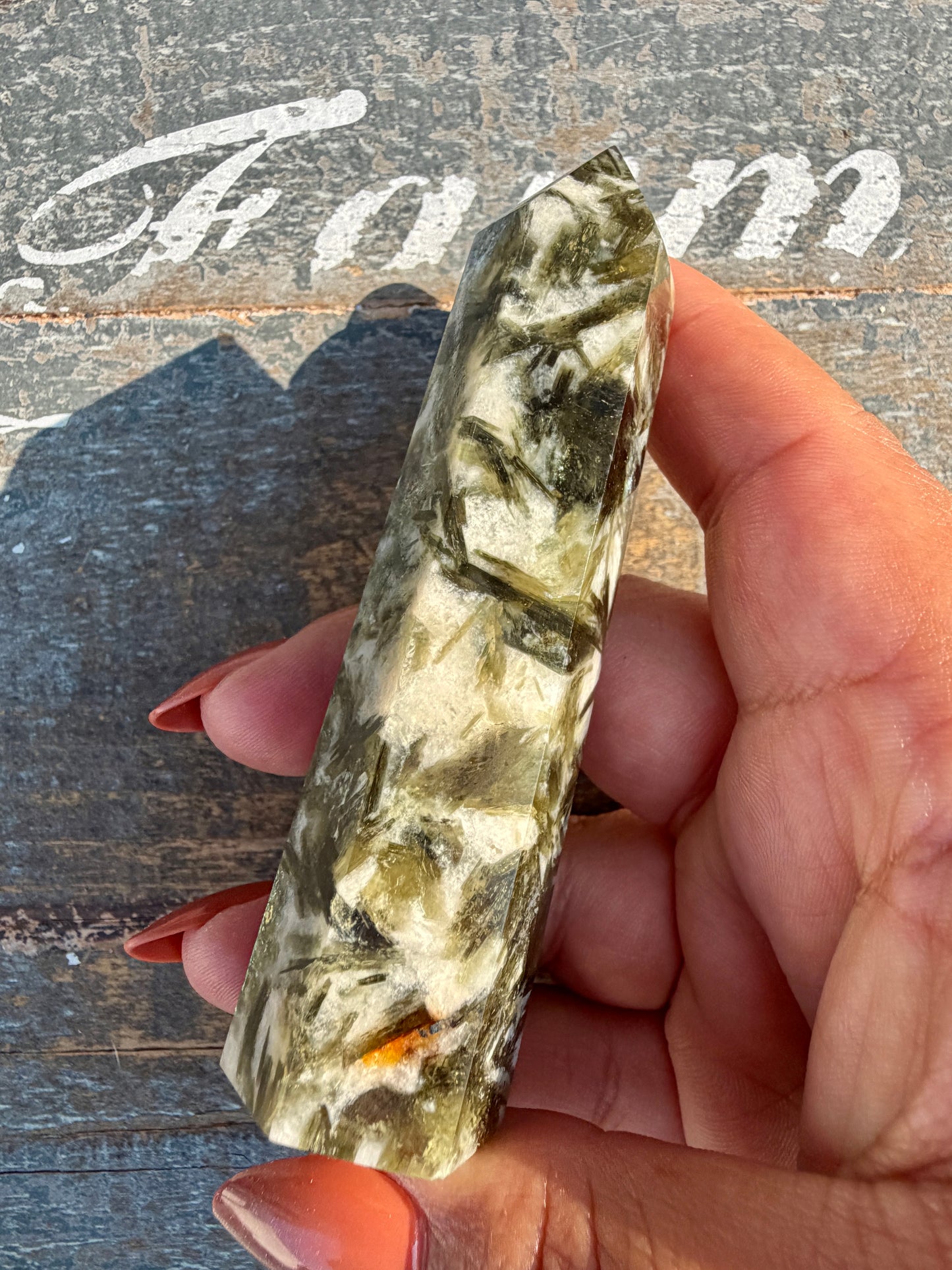 Gorgeous Green Tourmaline & Mica Tower | Opt 3