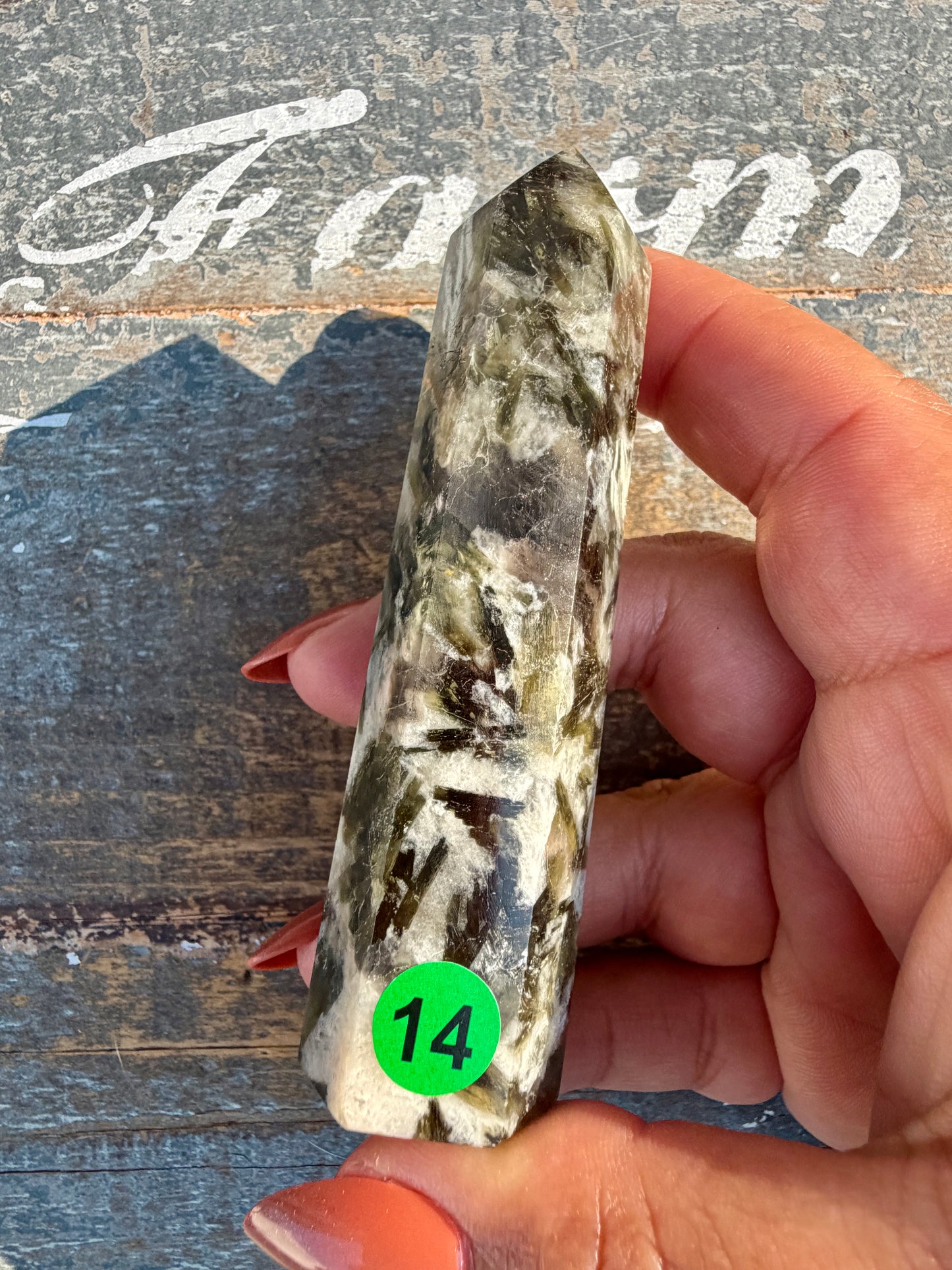 Gorgeous Green Tourmaline & Mica Tower | Opt 14