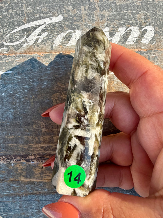 Gorgeous Green Tourmaline & Mica Tower | Opt 14