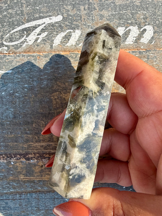 Gorgeous Green Tourmaline & Mica Tower | Opt 14