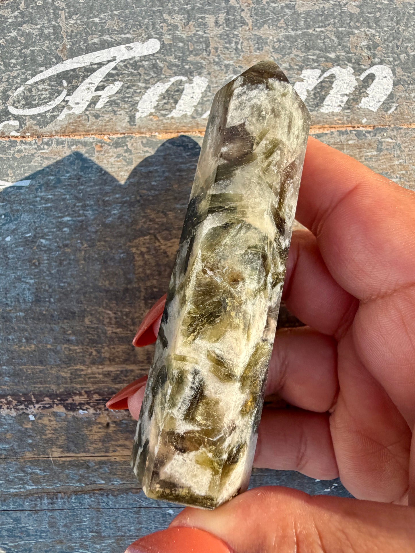 Gorgeous Green Tourmaline & Mica Tower | Opt 14