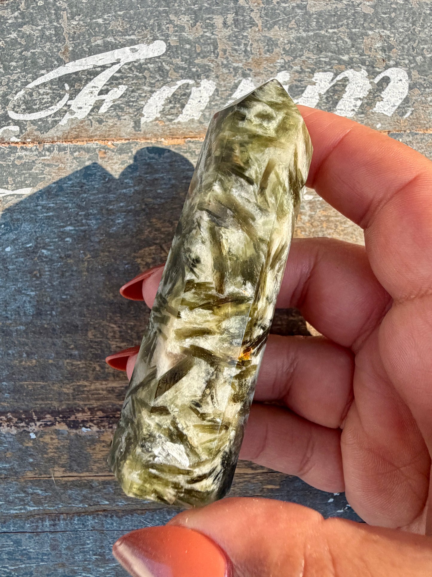 Gorgeous Green Tourmaline & Mica Tower | Opt 12