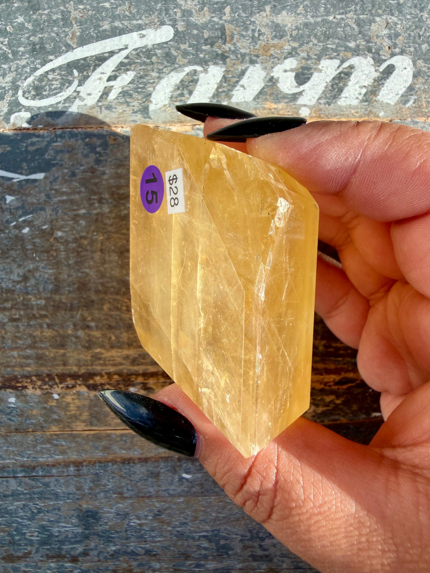 Gorgeous Honey Optical Calcite Freeform | India | Opt 15