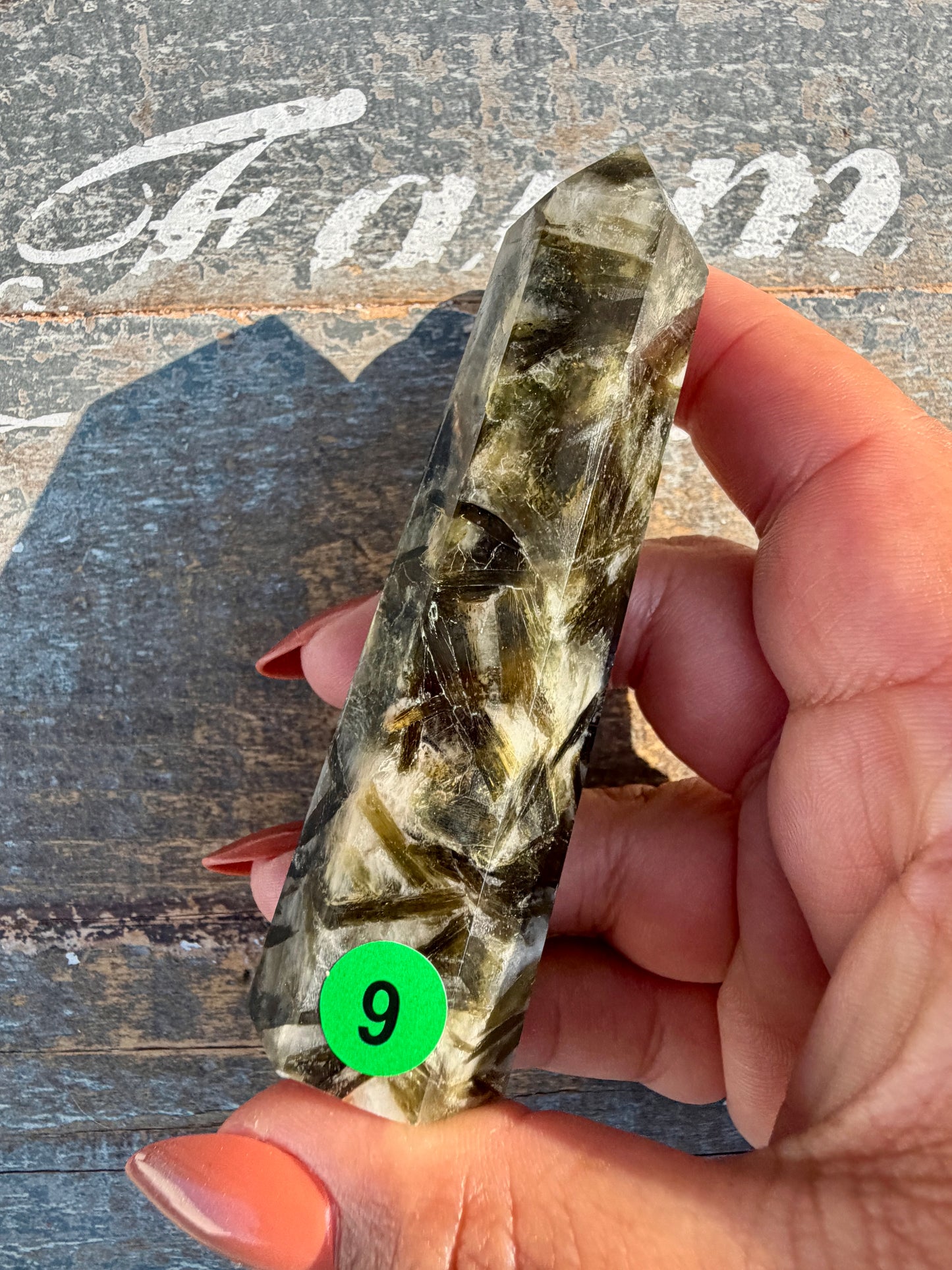 Gorgeous Green Tourmaline & Mica Tower | Opt 9