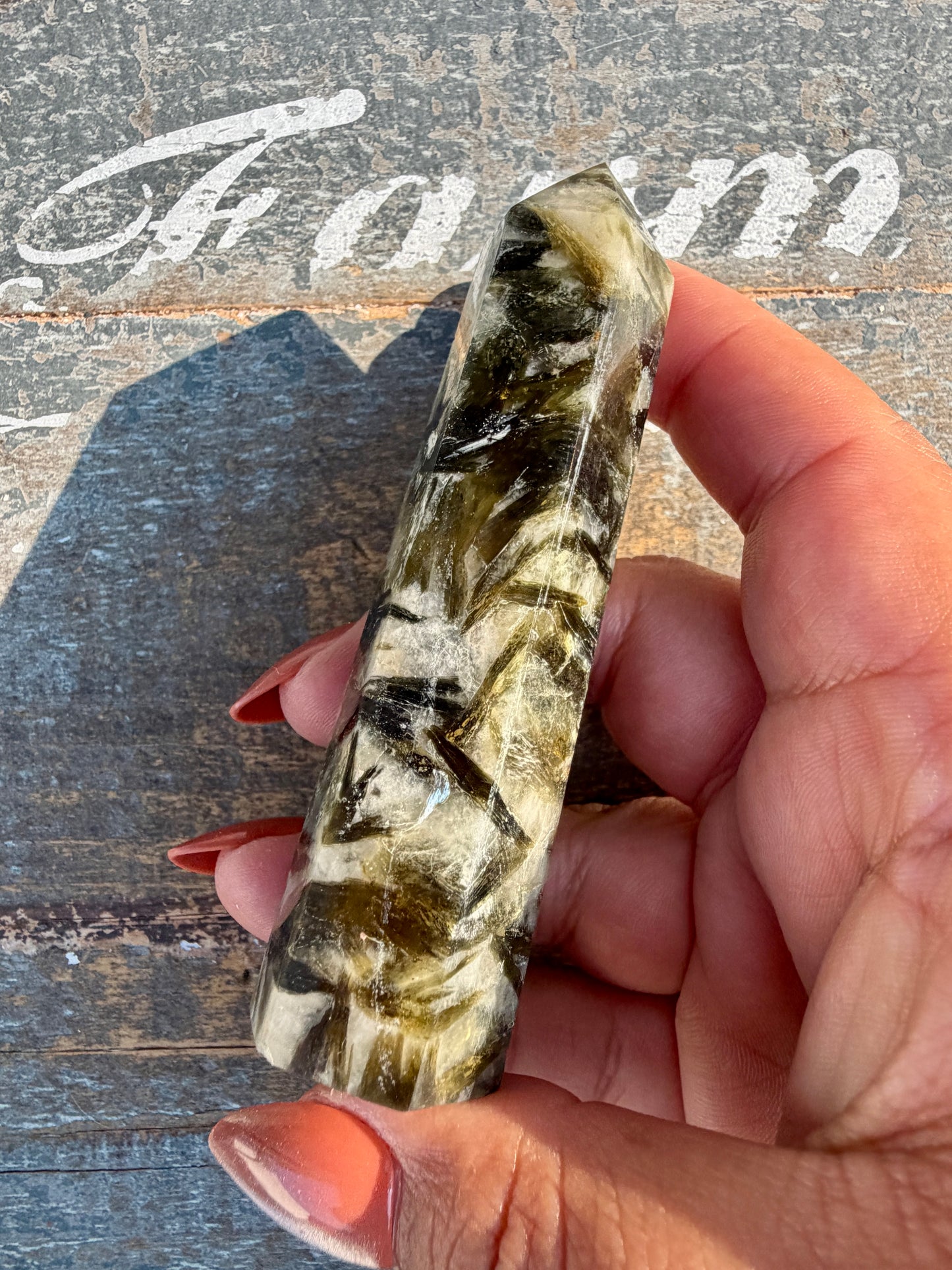 Gorgeous Green Tourmaline & Mica Tower | Opt 9