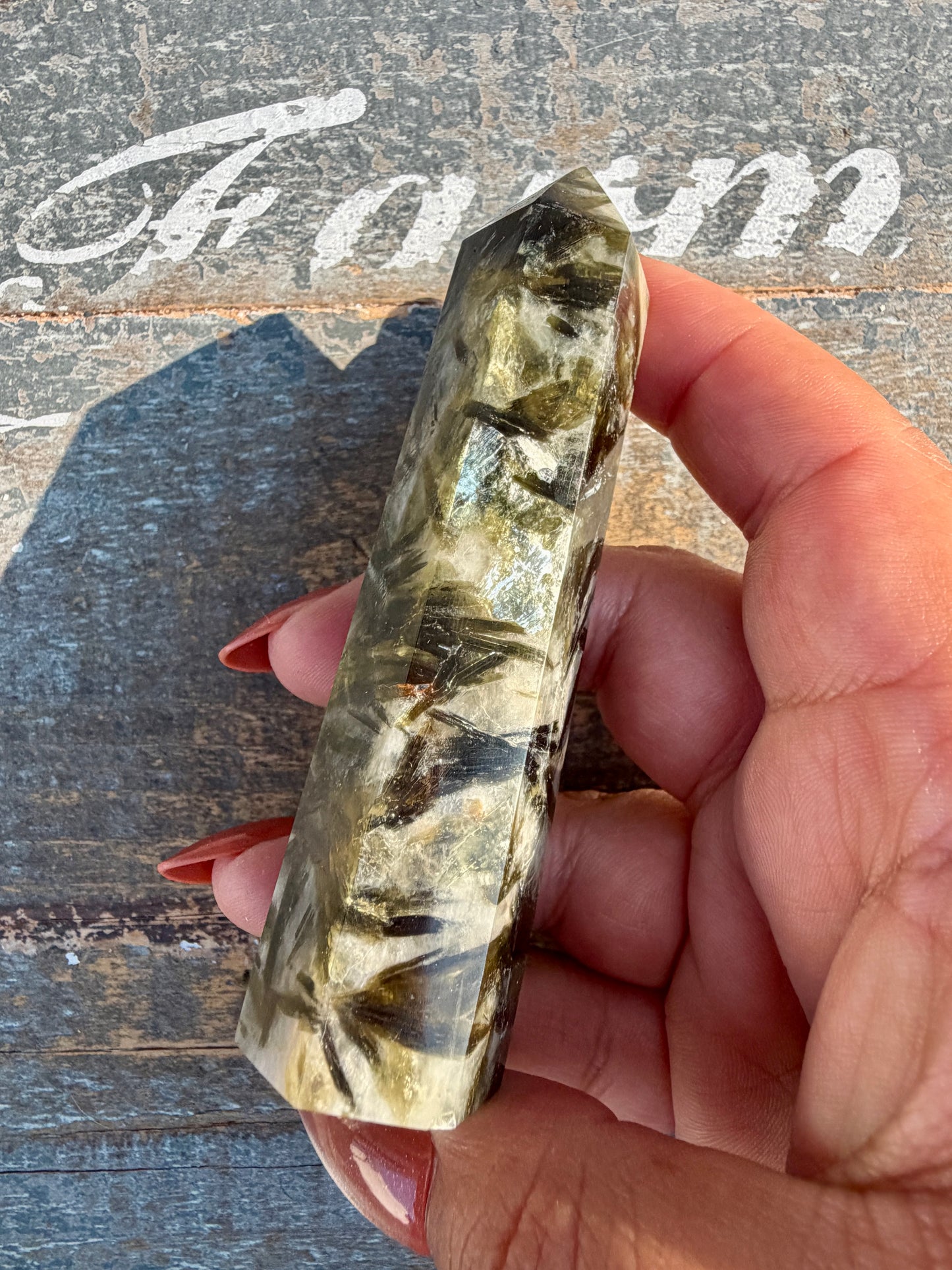 Gorgeous Green Tourmaline & Mica Tower | Opt 9