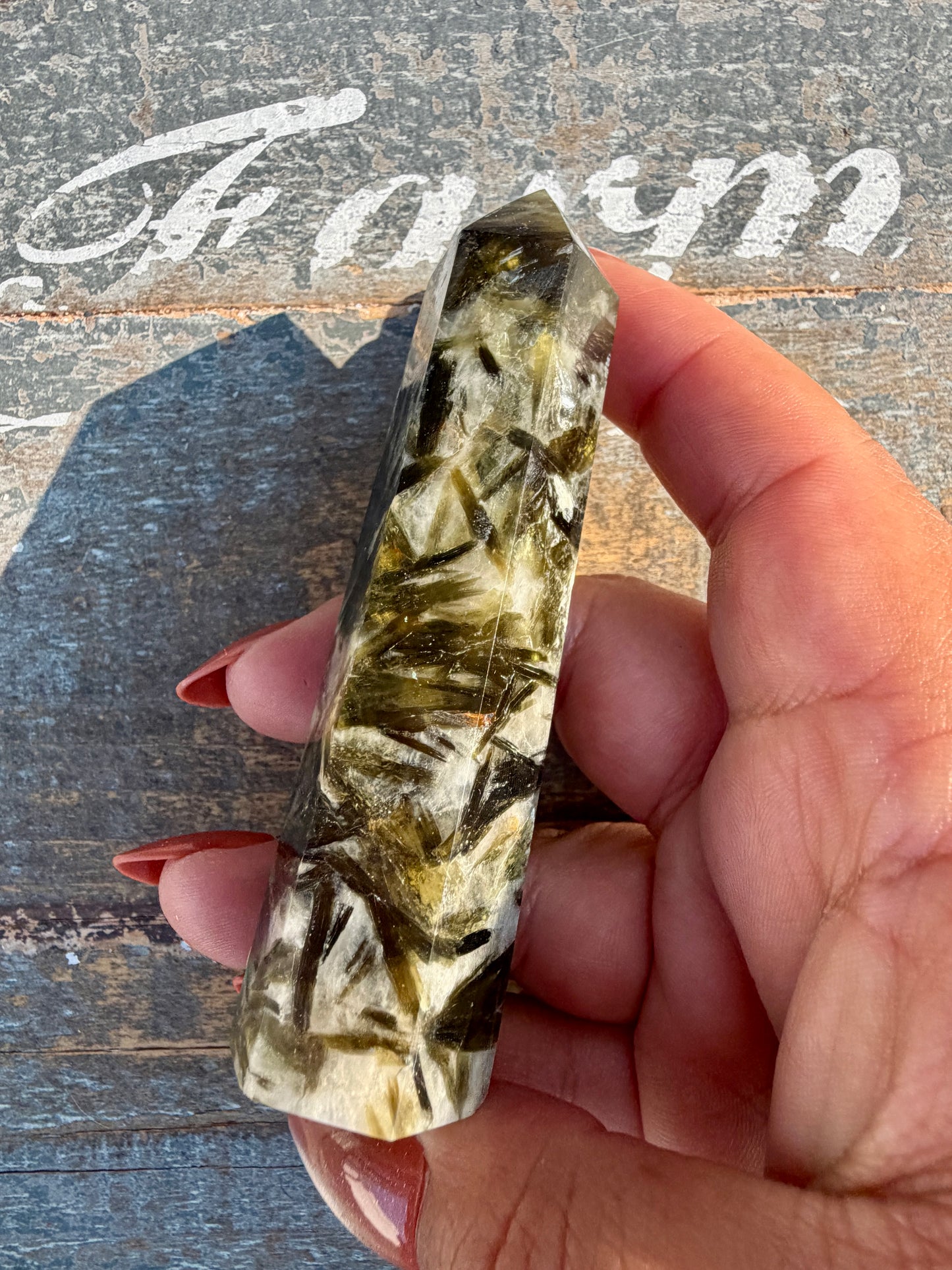 Gorgeous Green Tourmaline & Mica Tower | Opt 9