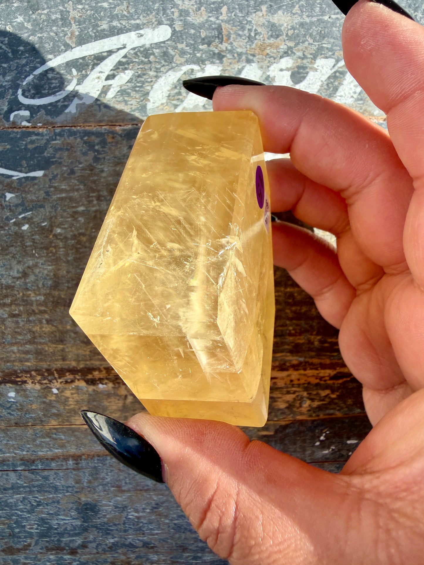 Gorgeous Honey Optical Calcite Freeform | India | Opt 15
