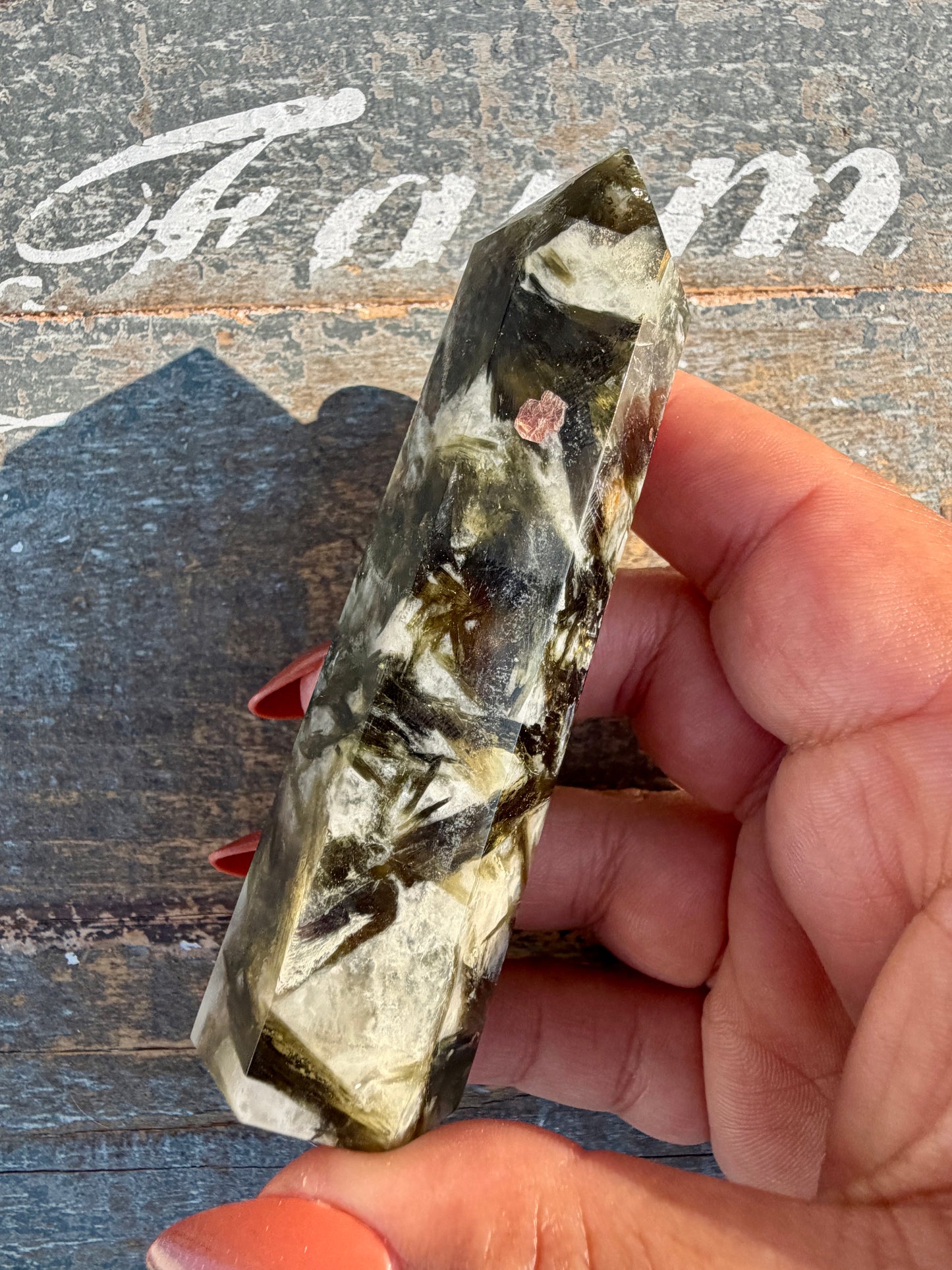 Gorgeous Green Tourmaline & Mica Tower | Opt 10