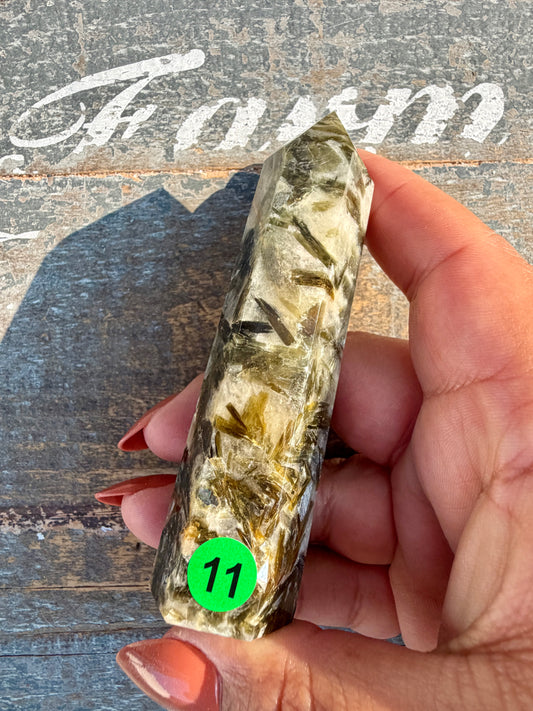 Gorgeous Green Tourmaline & Mica Tower | Opt 11