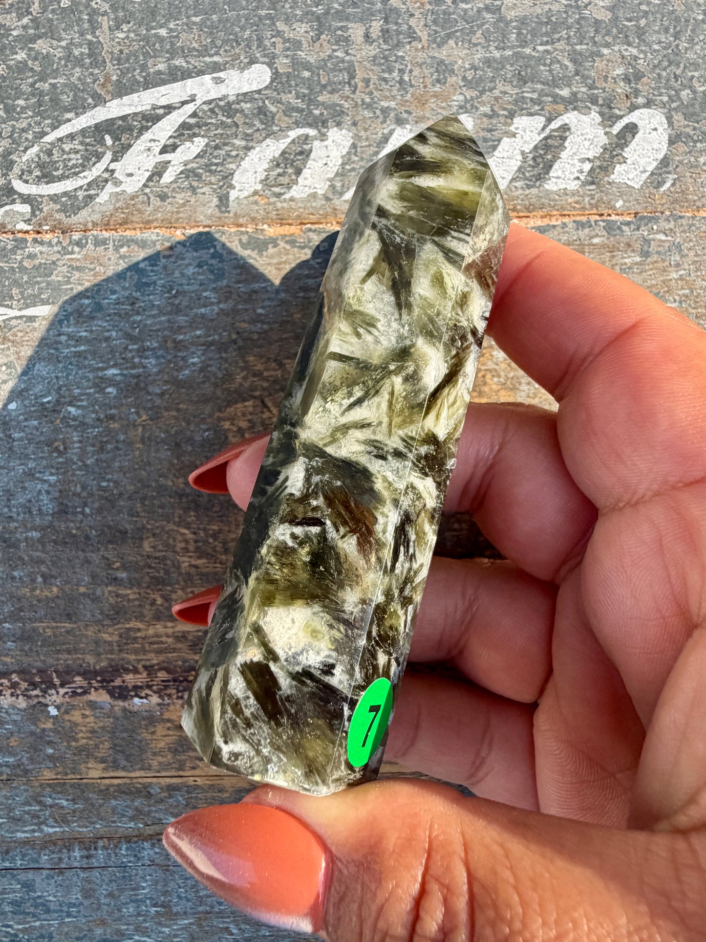 Gorgeous Green Tourmaline & Mica Tower | Opt 7