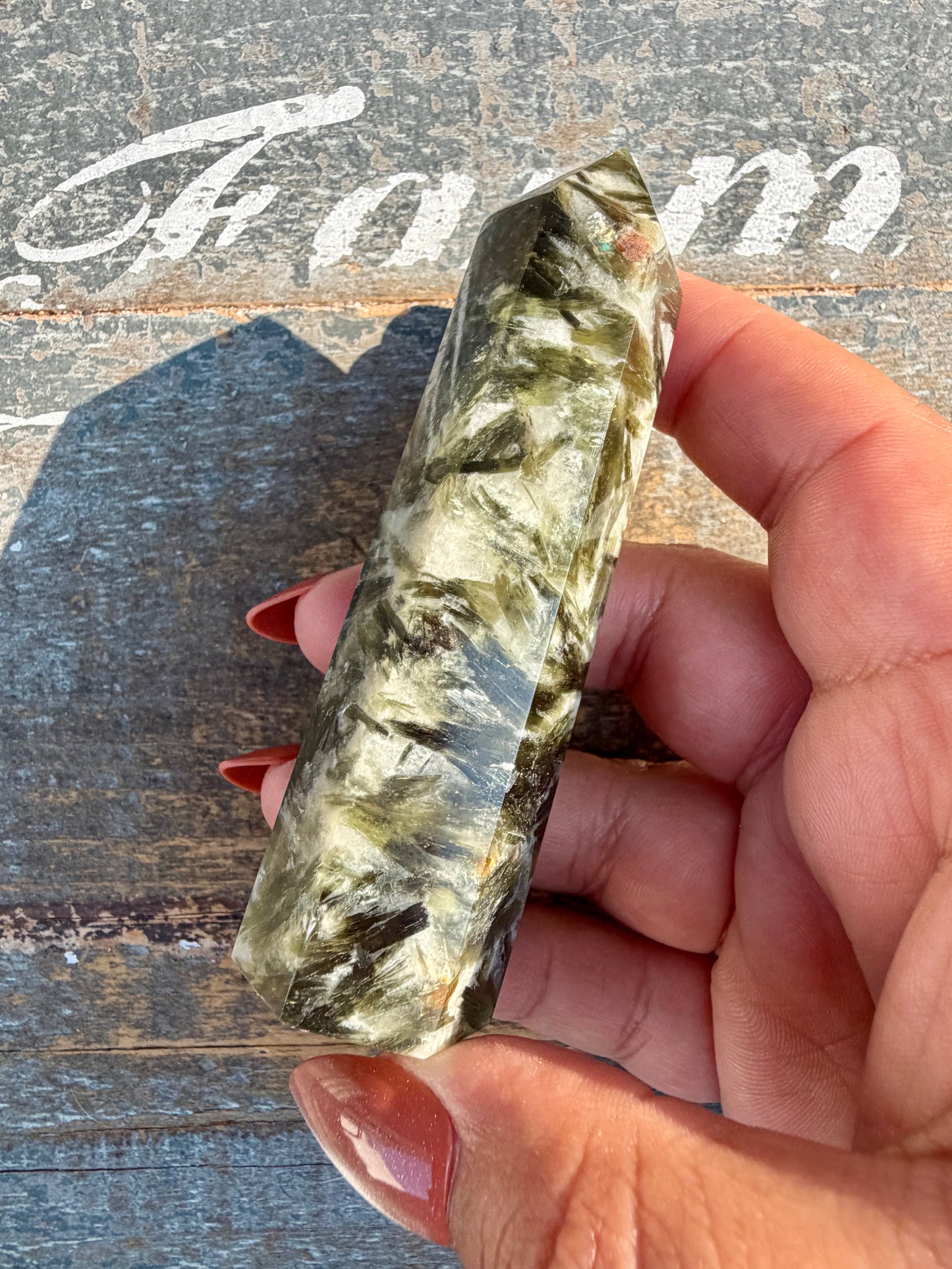 Gorgeous Green Tourmaline & Mica Tower | Opt 7