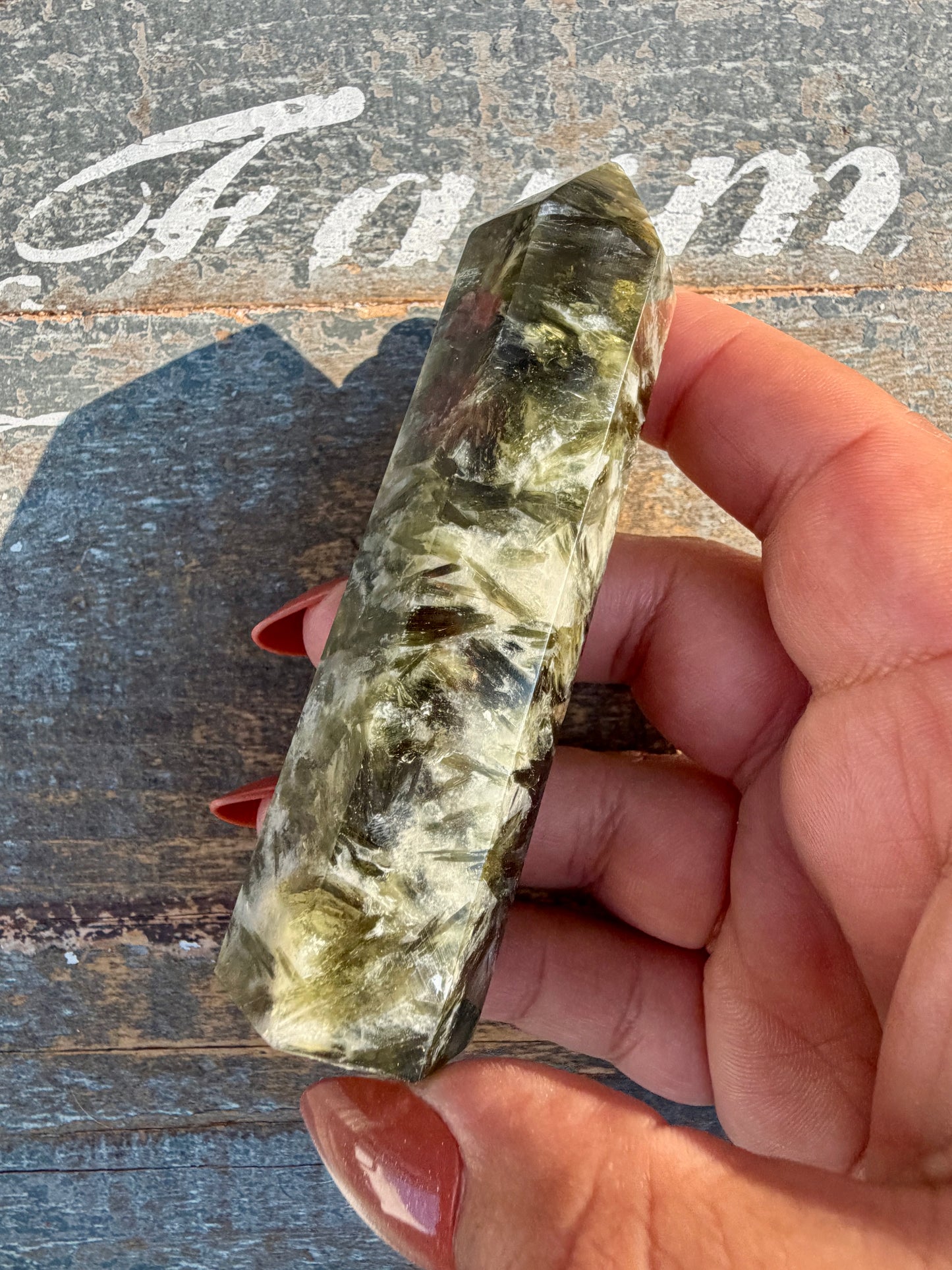 Gorgeous Green Tourmaline & Mica Tower | Opt 7