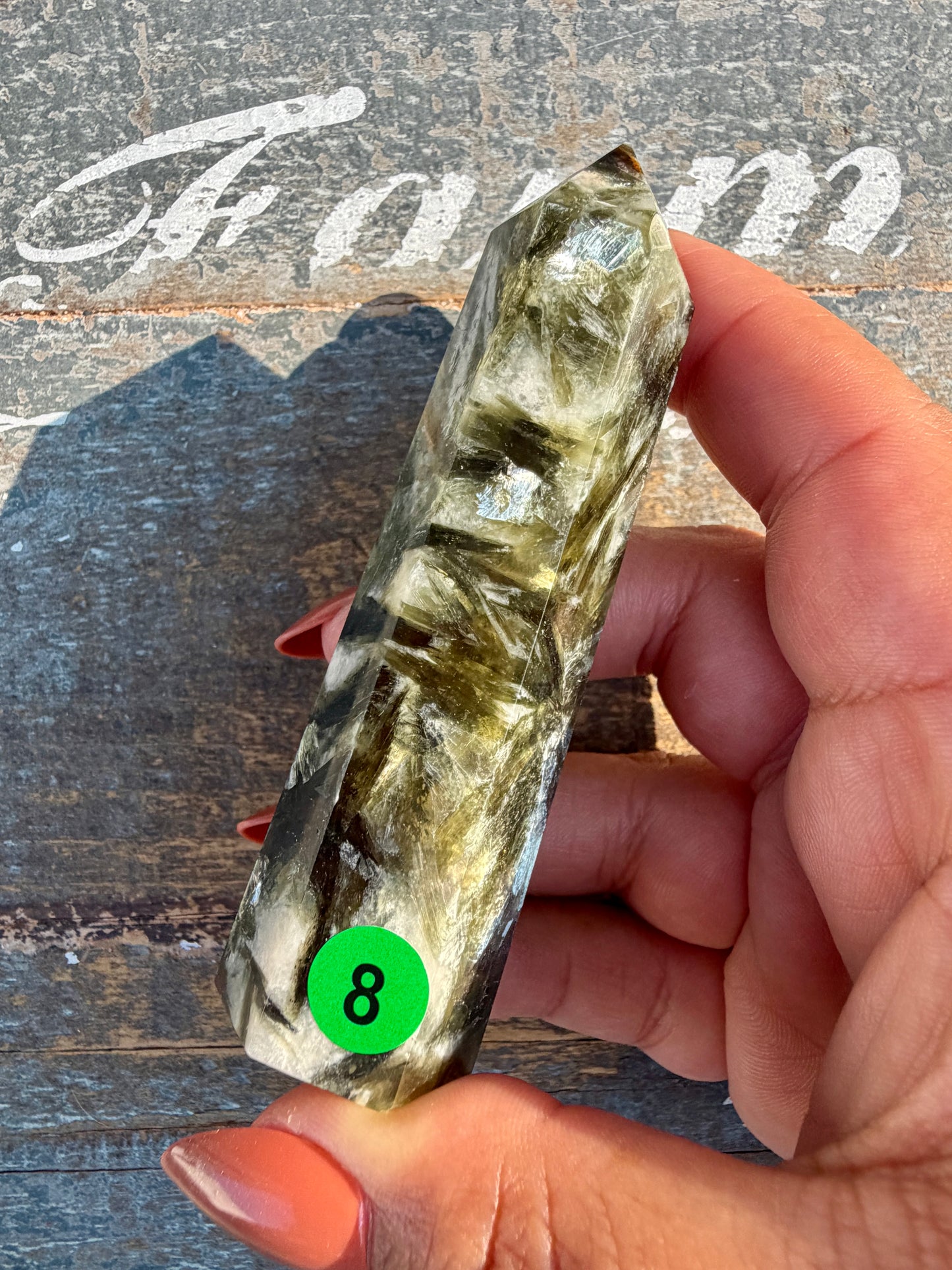 Gorgeous Green Tourmaline & Mica Tower | Opt 8