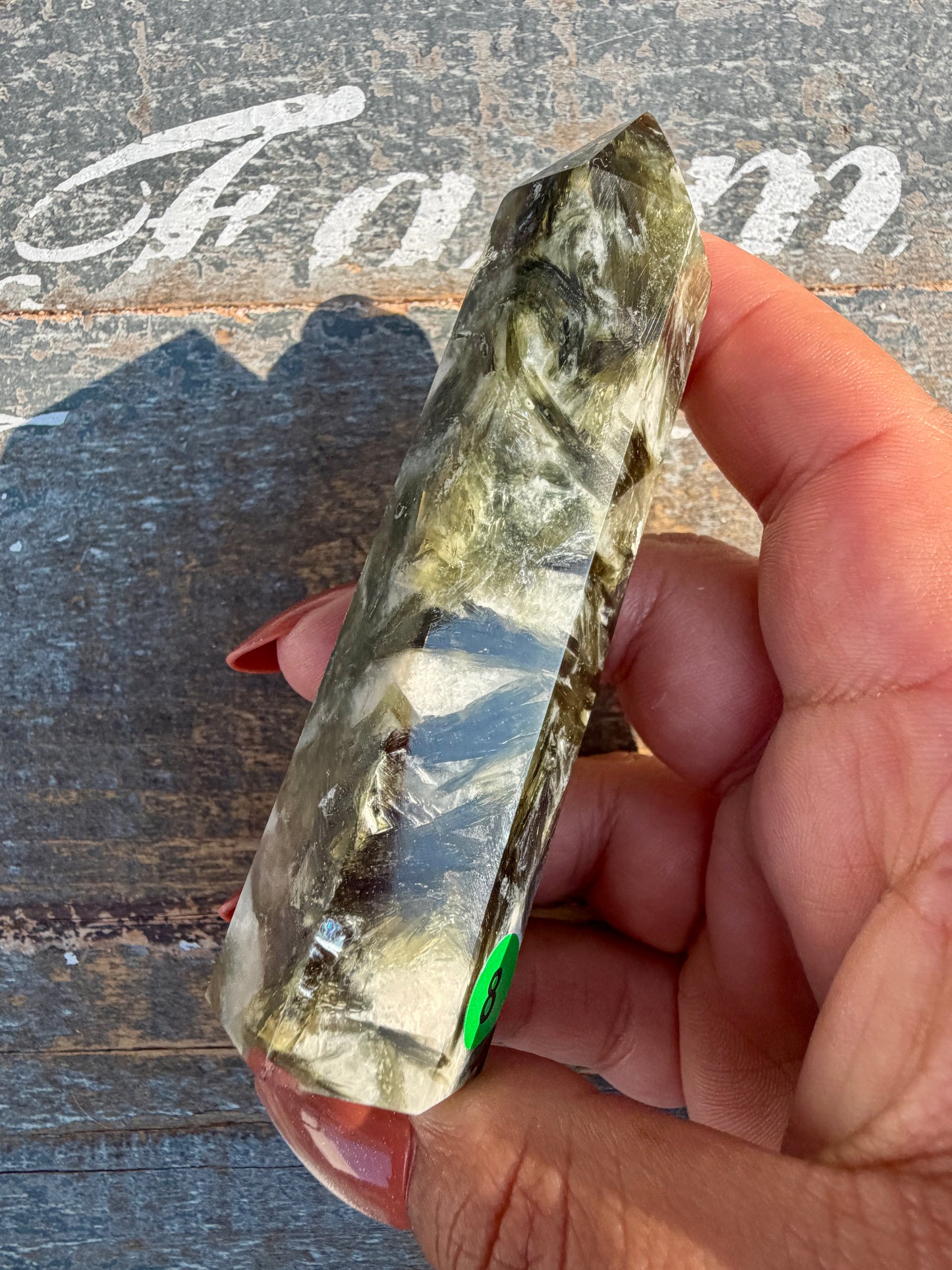 Gorgeous Green Tourmaline & Mica Tower | Opt 8