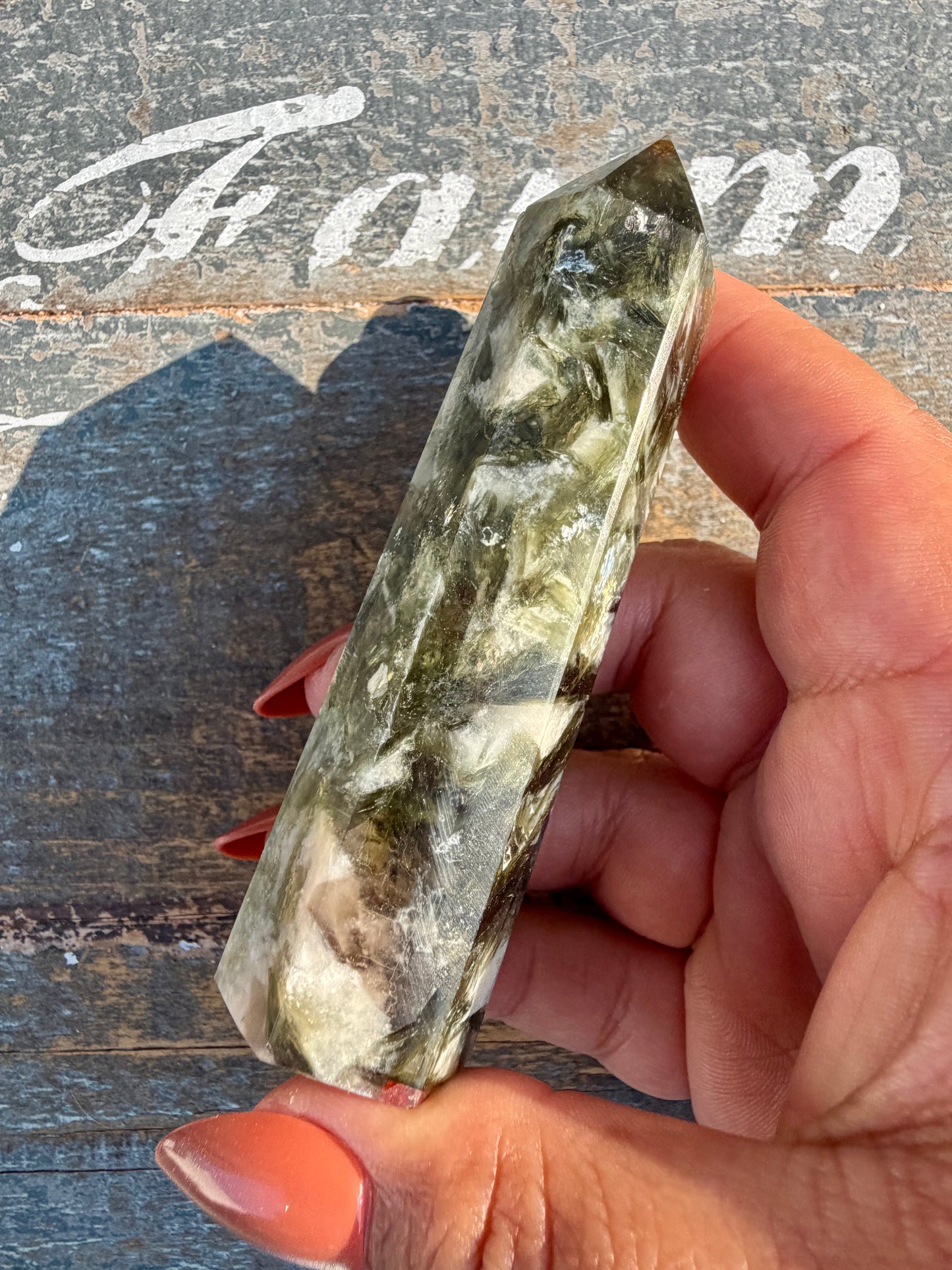 Gorgeous Green Tourmaline & Mica Tower | Opt 8