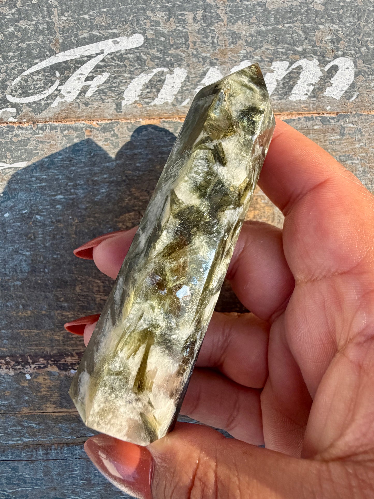Gorgeous Green Tourmaline & Mica Tower | Opt 8