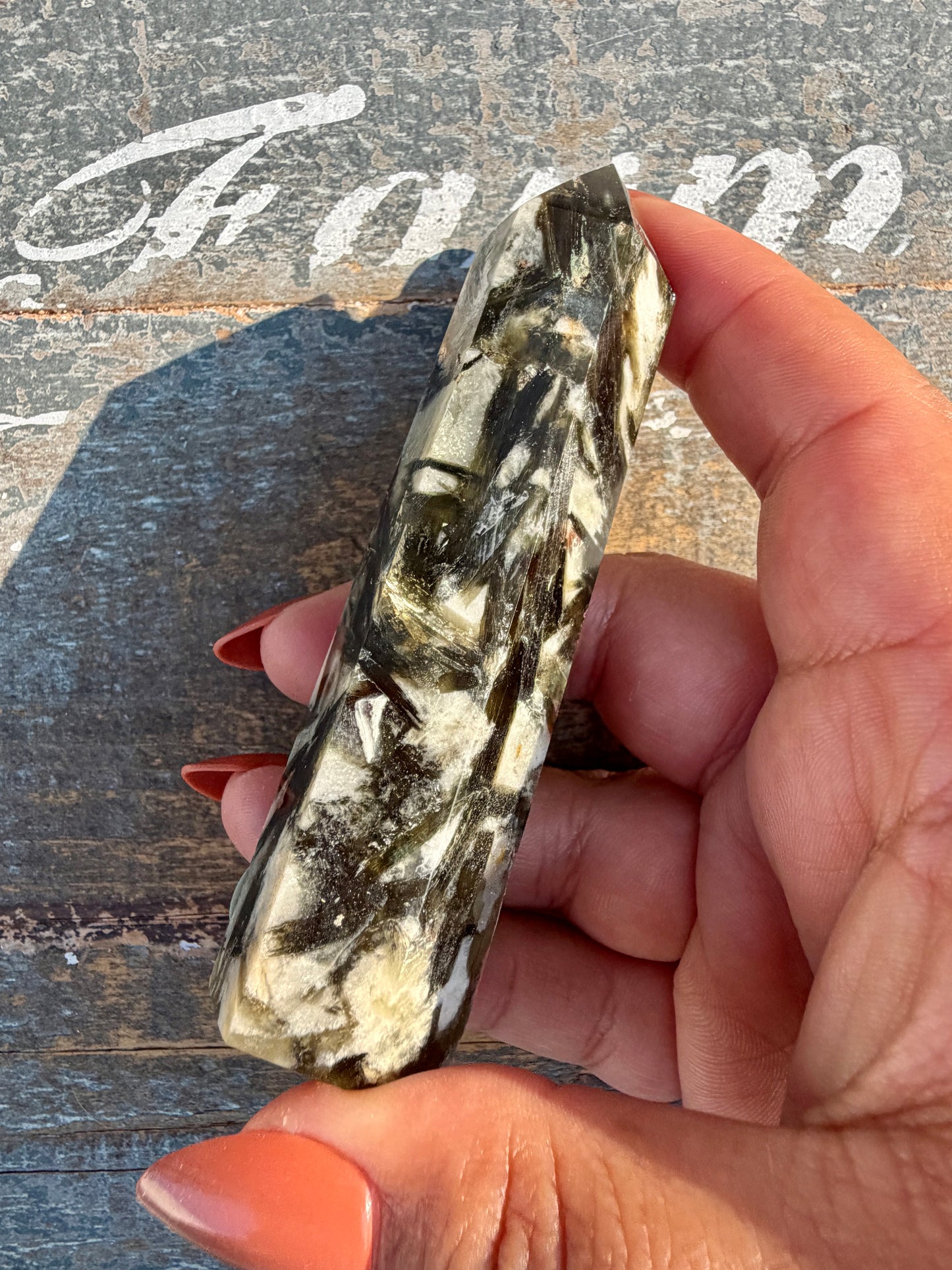 Gorgeous Green Tourmaline & Mica Tower | Opt 5